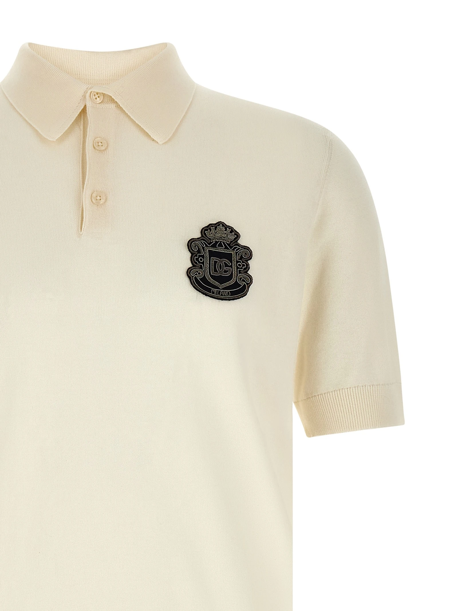 'DG' patch polo shirt