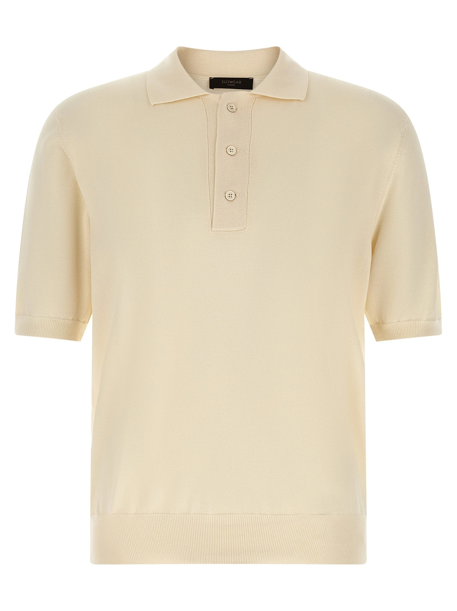 Cotton knit polo shirt