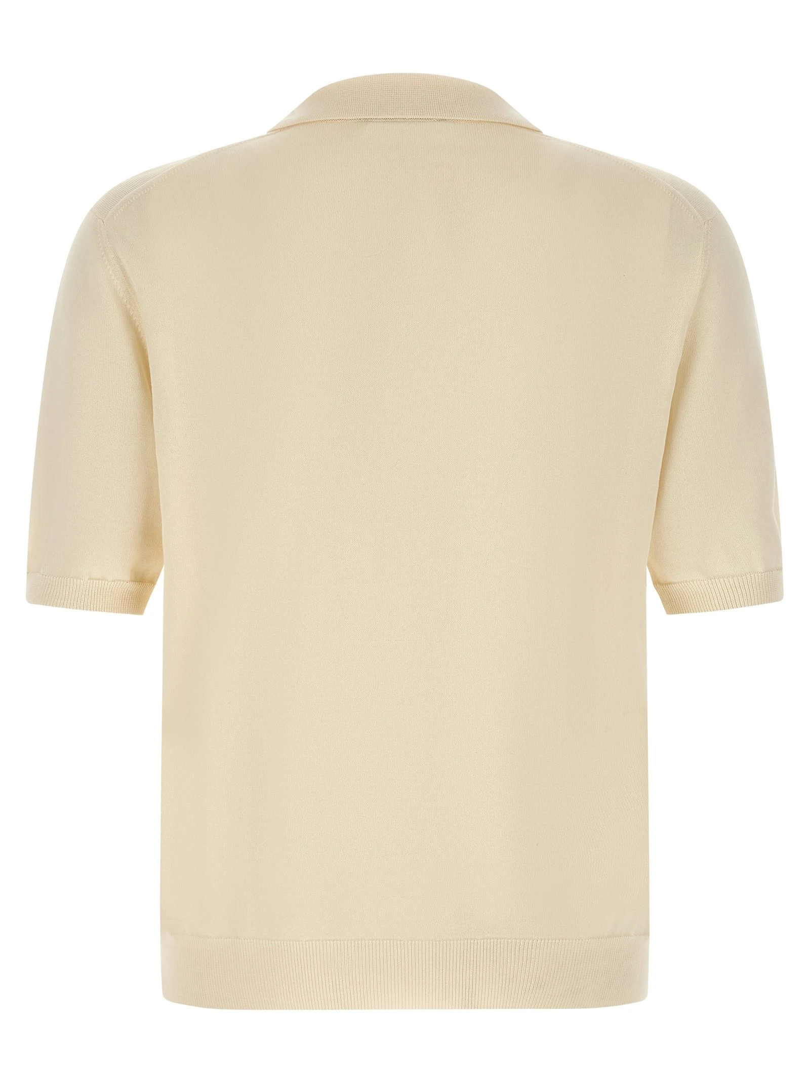 Cotton knit polo shirt