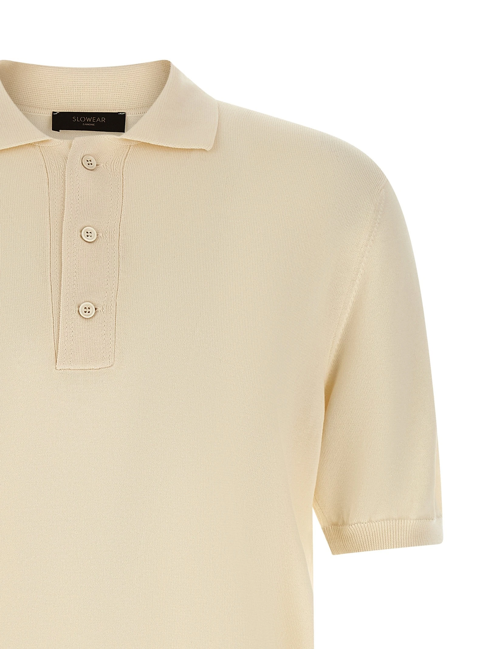 Cotton knit polo shirt