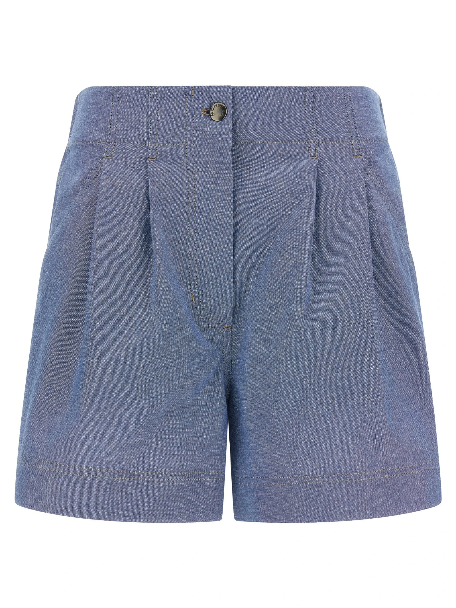 Chambray cotton shorts