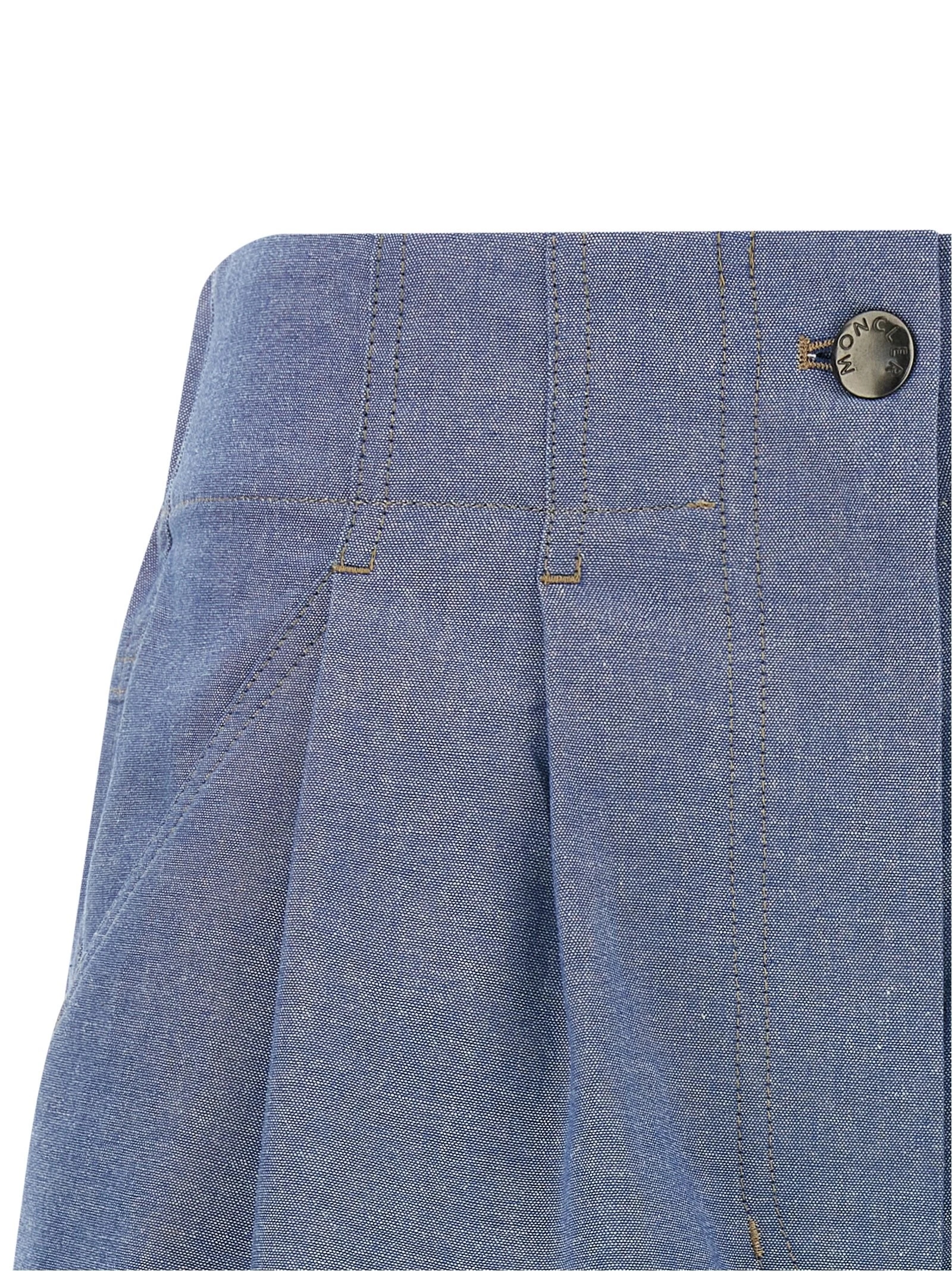 Chambray cotton shorts