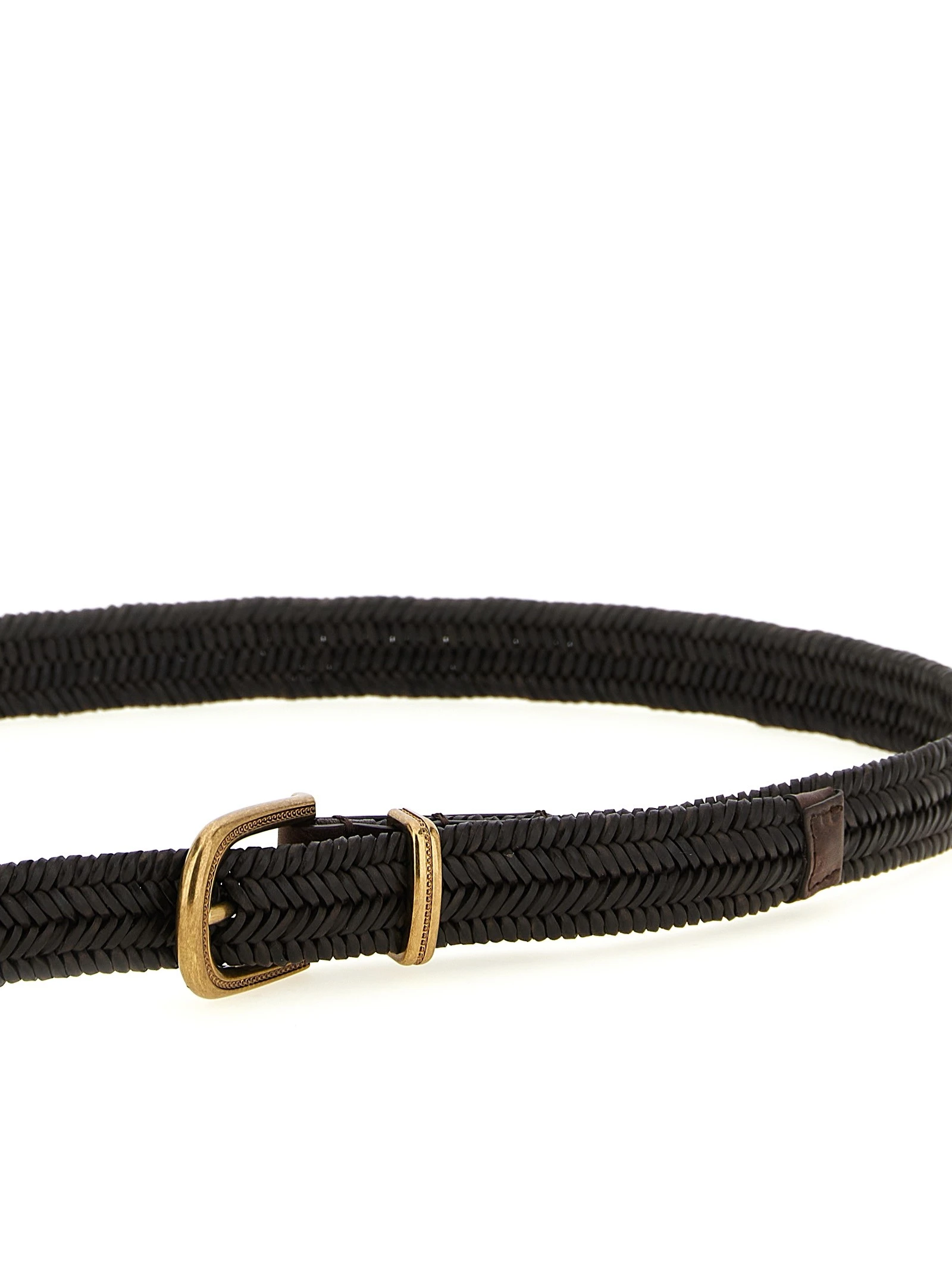 Stretch leather belt