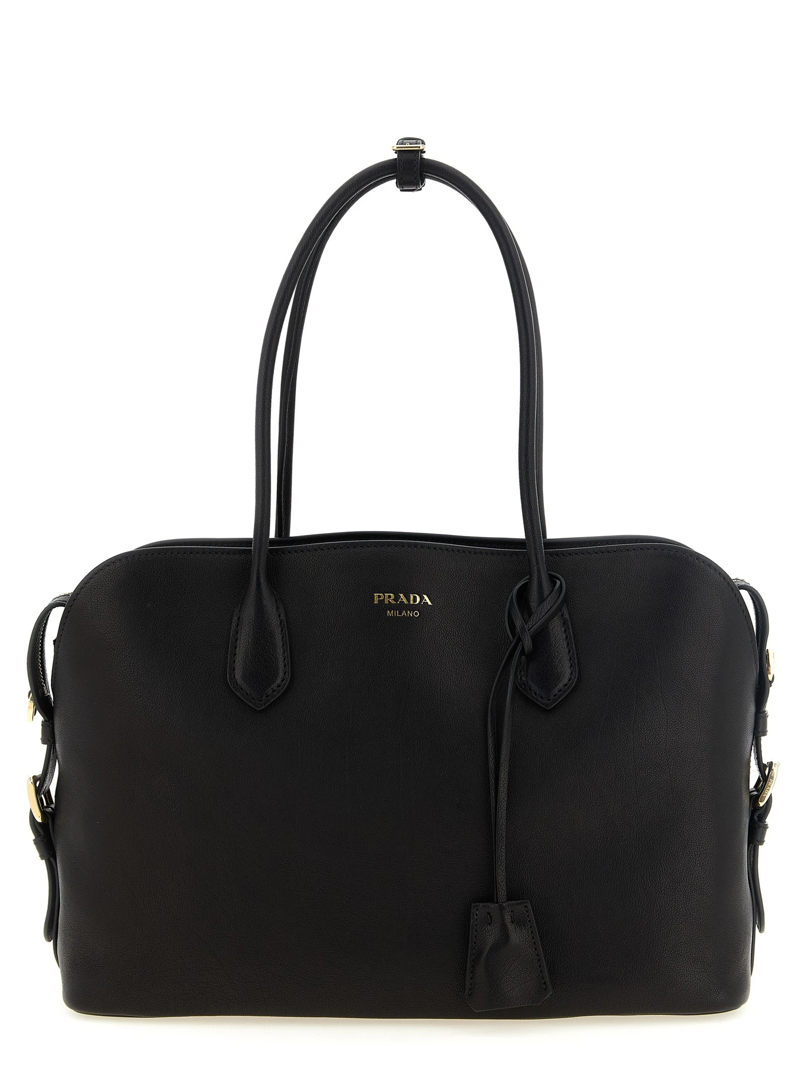 Large leather shopping bag