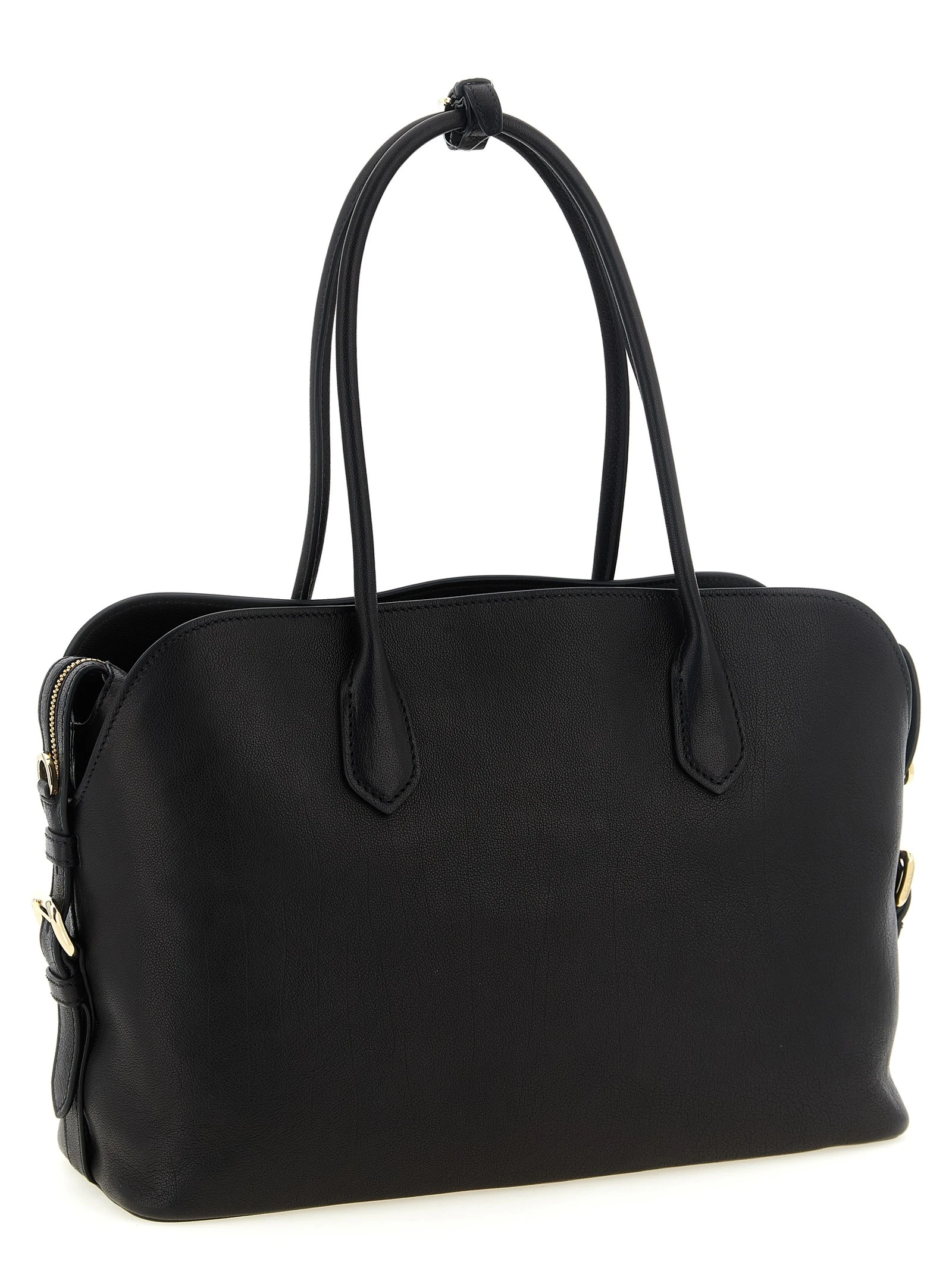 Large leather shopping bag