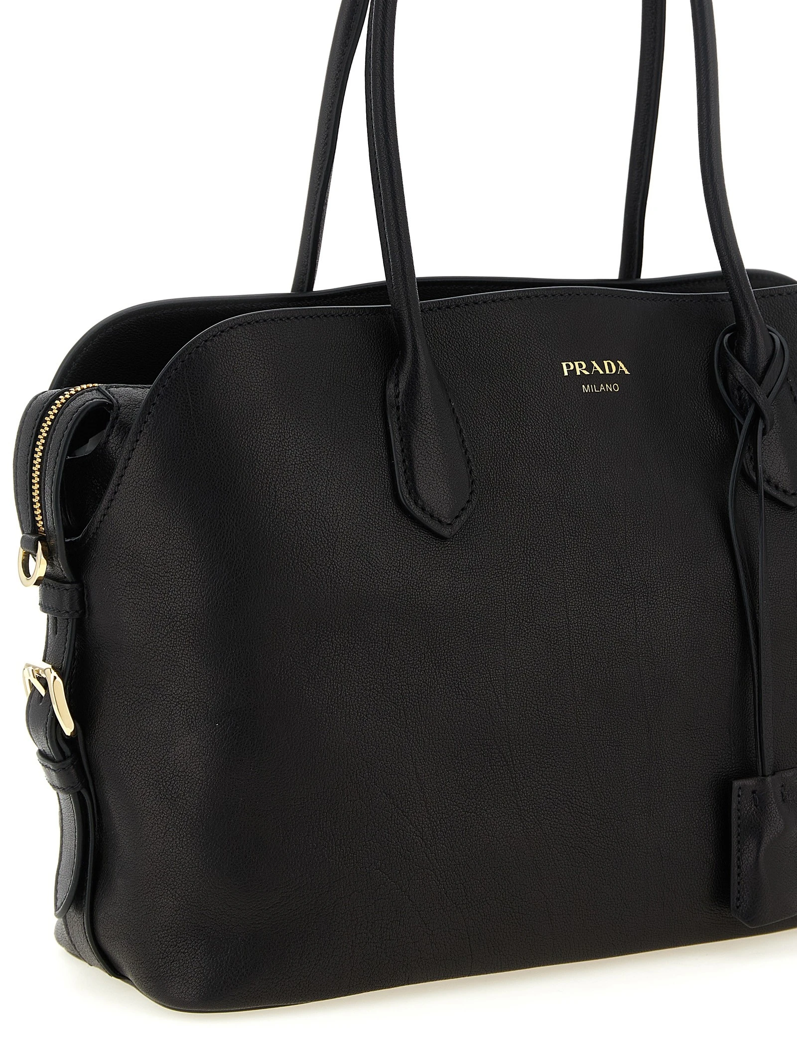 Large leather shopping bag
