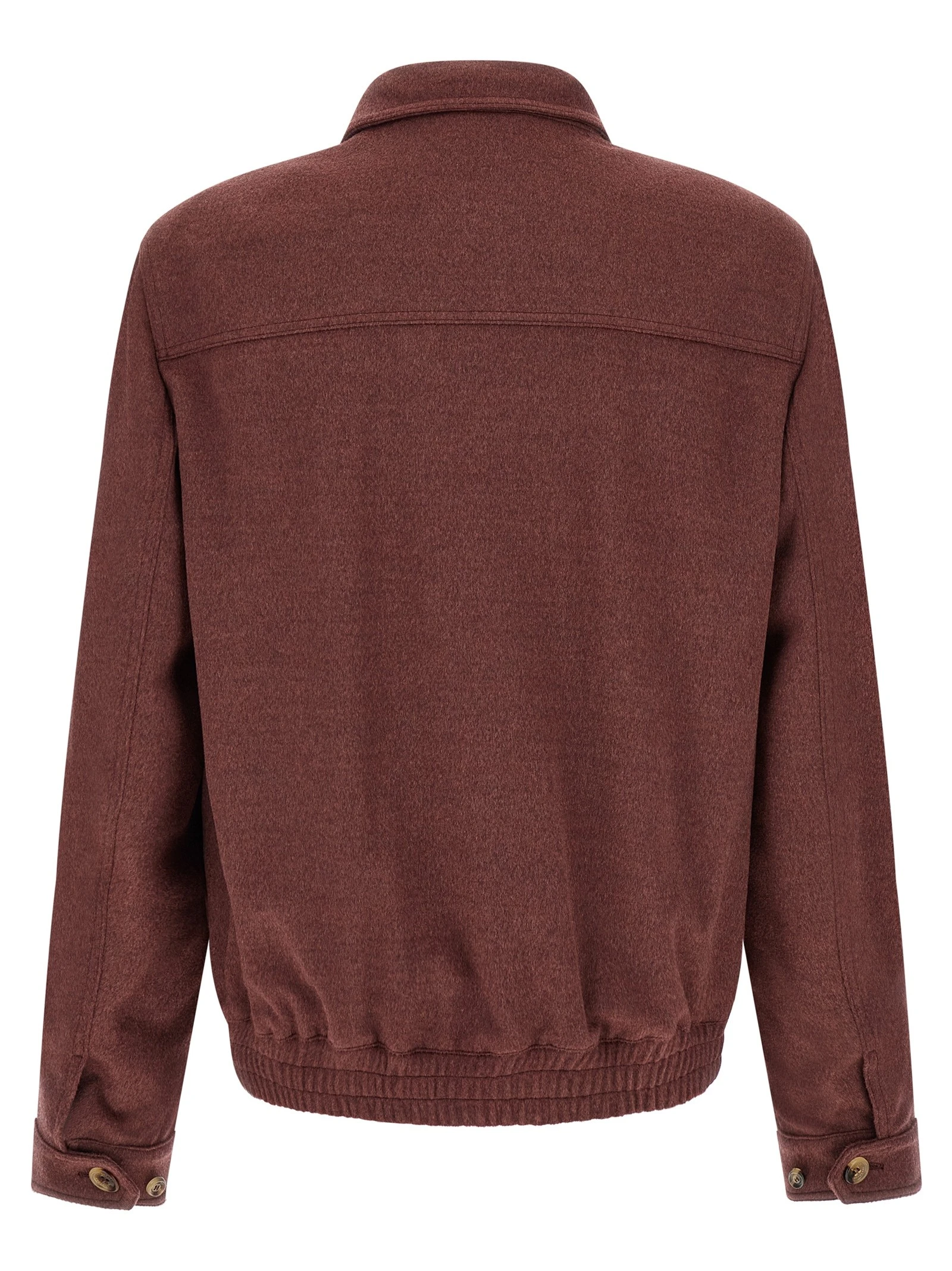 Virgin wool beaver bomber jacket