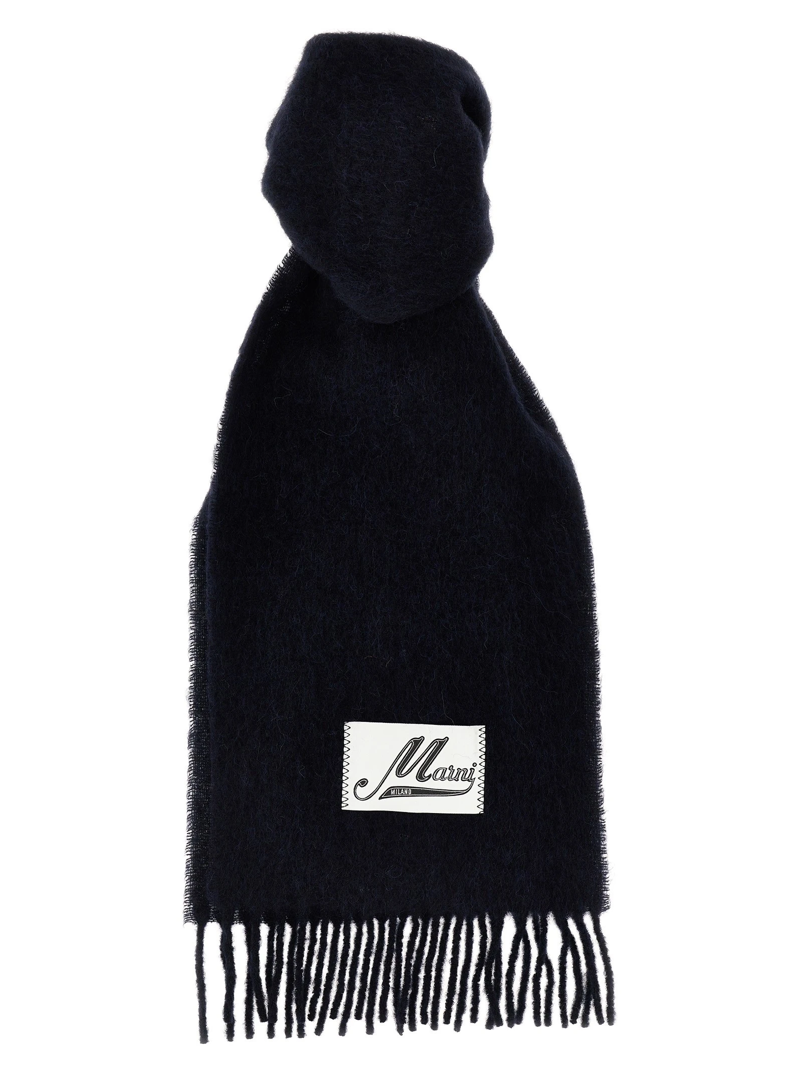 Logo patch scarf