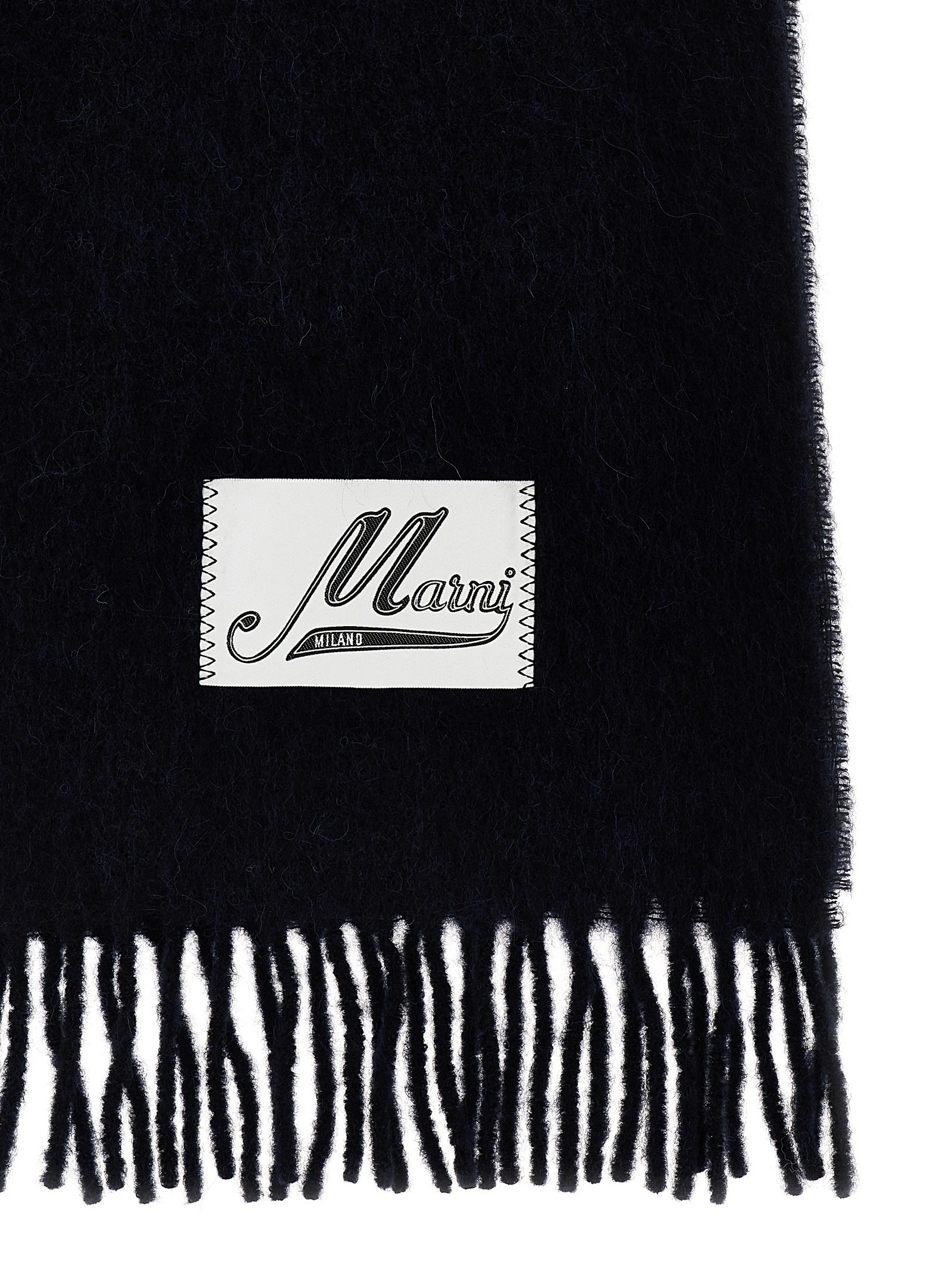 Logo patch scarf