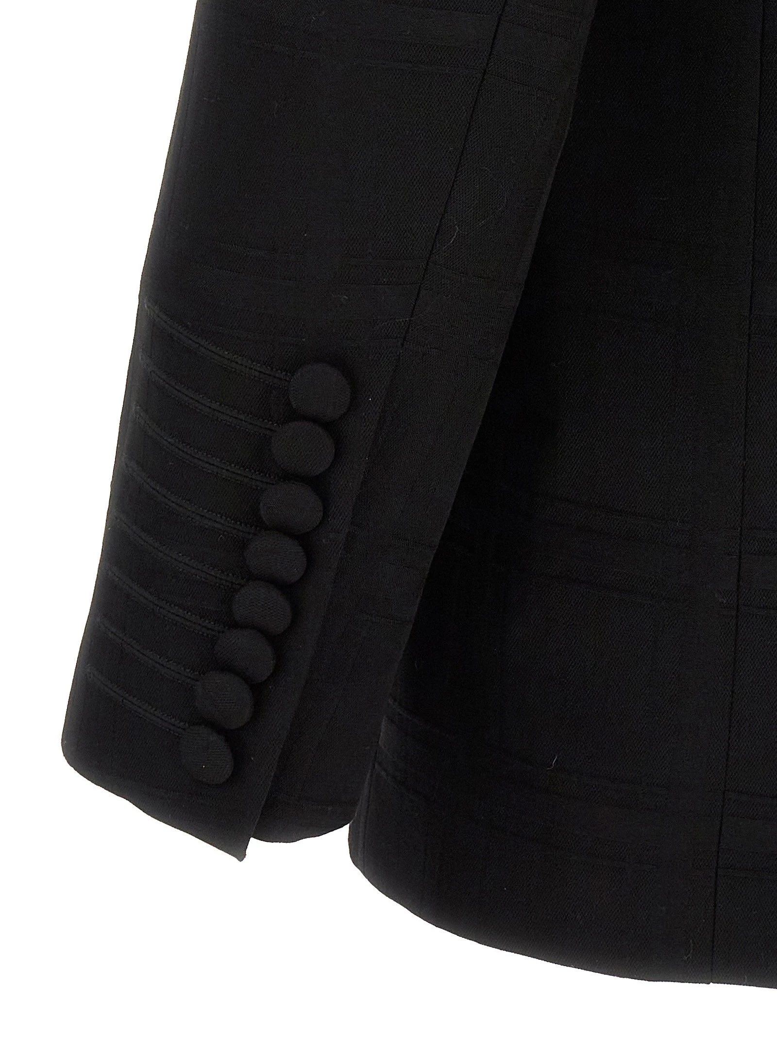 Check double-breasted blazer