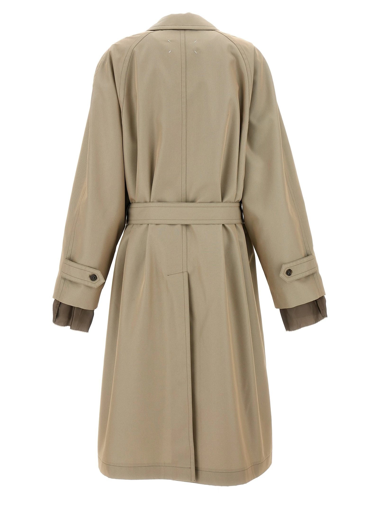 Long single-breasted trench coat