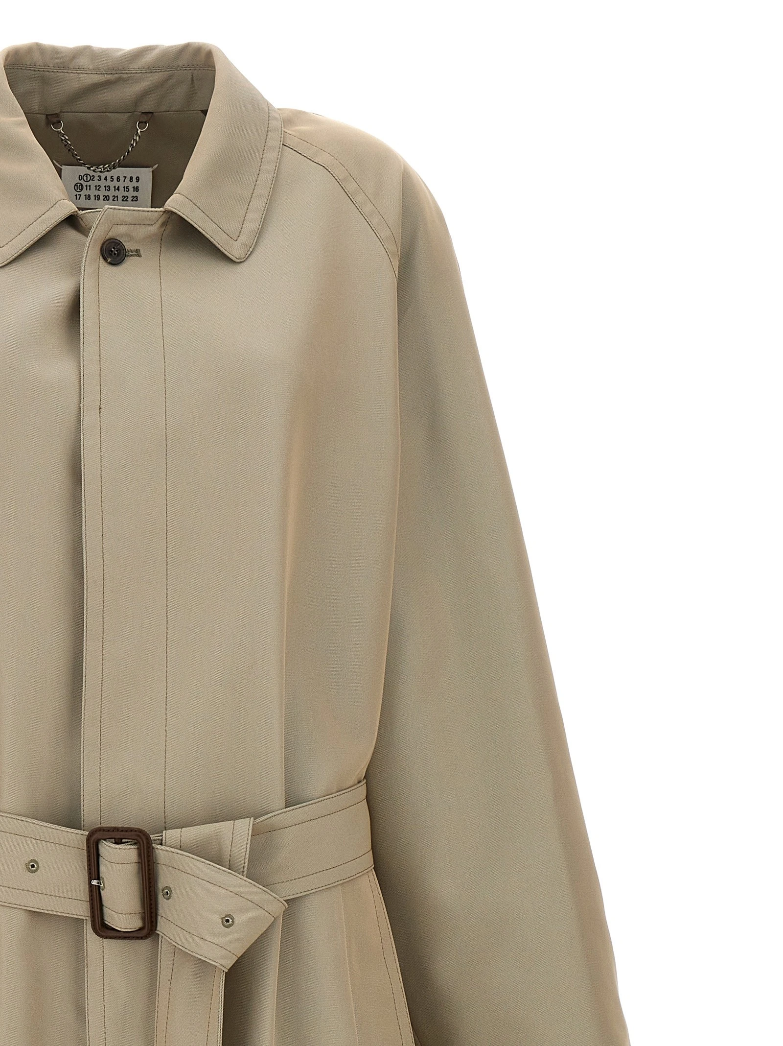 Long single-breasted trench coat