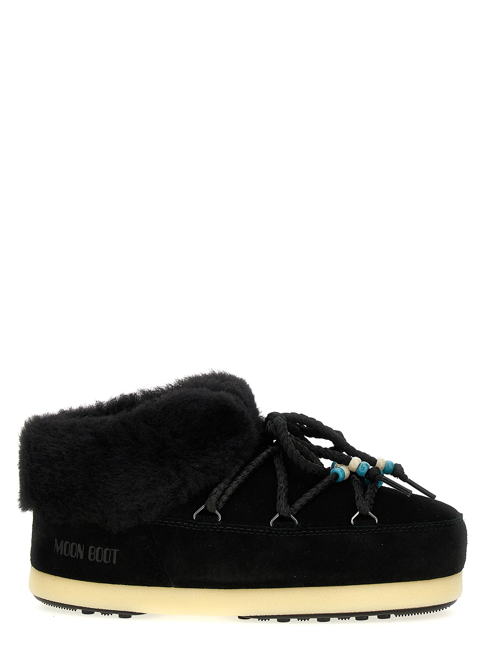 'Mule suede beads' ankle boots