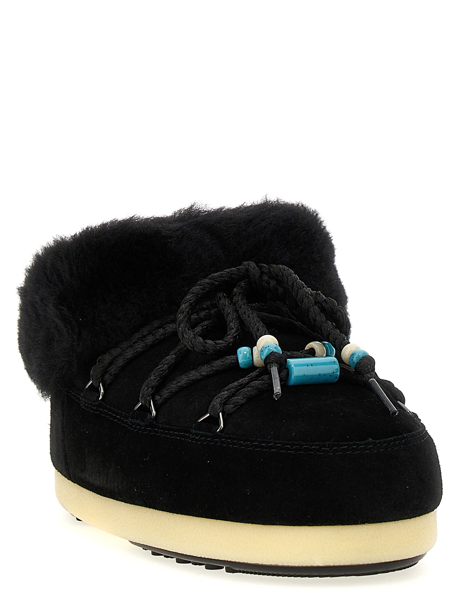 'Mule suede beads' ankle boots