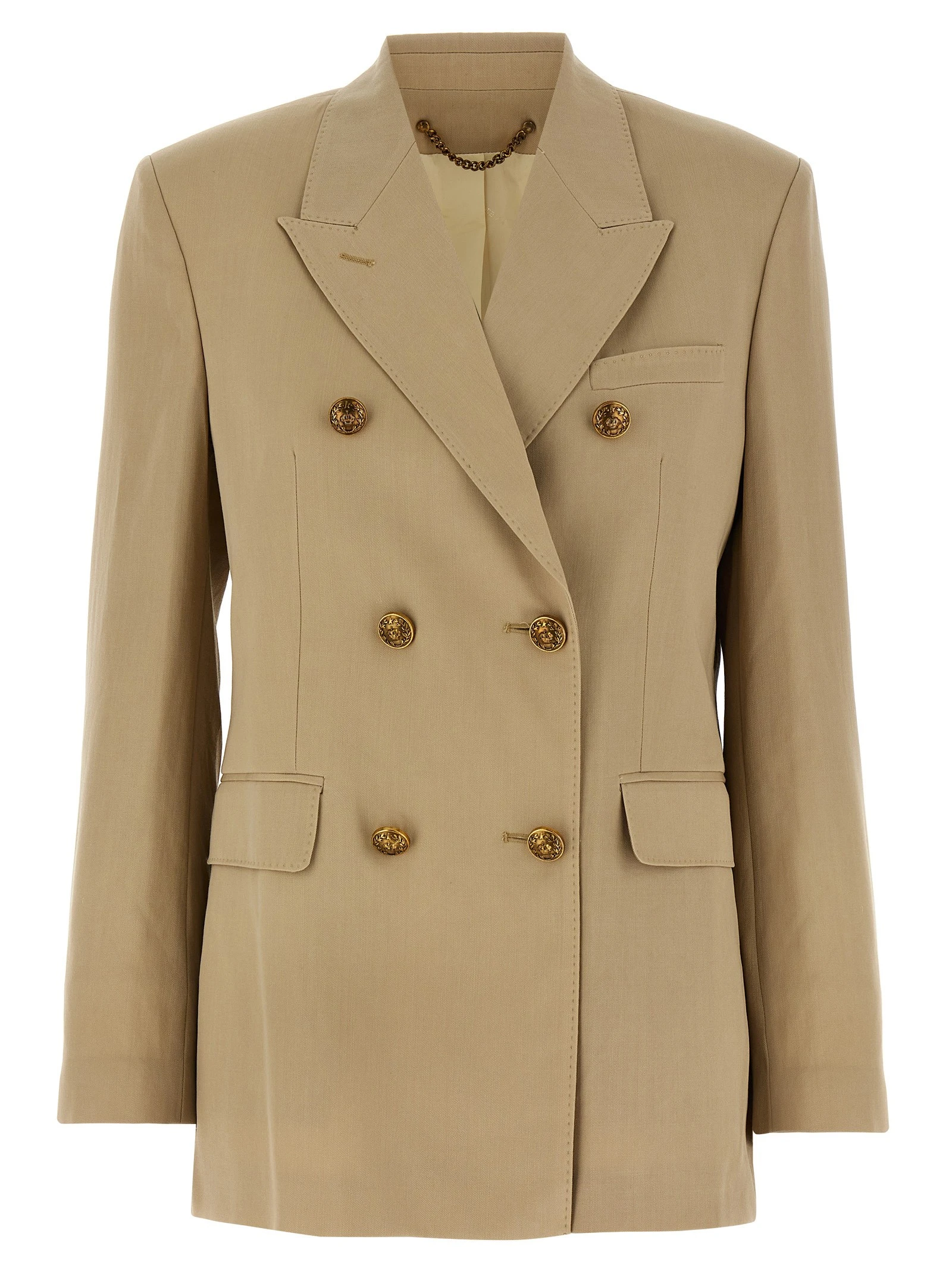 Heraldic buttons blazer