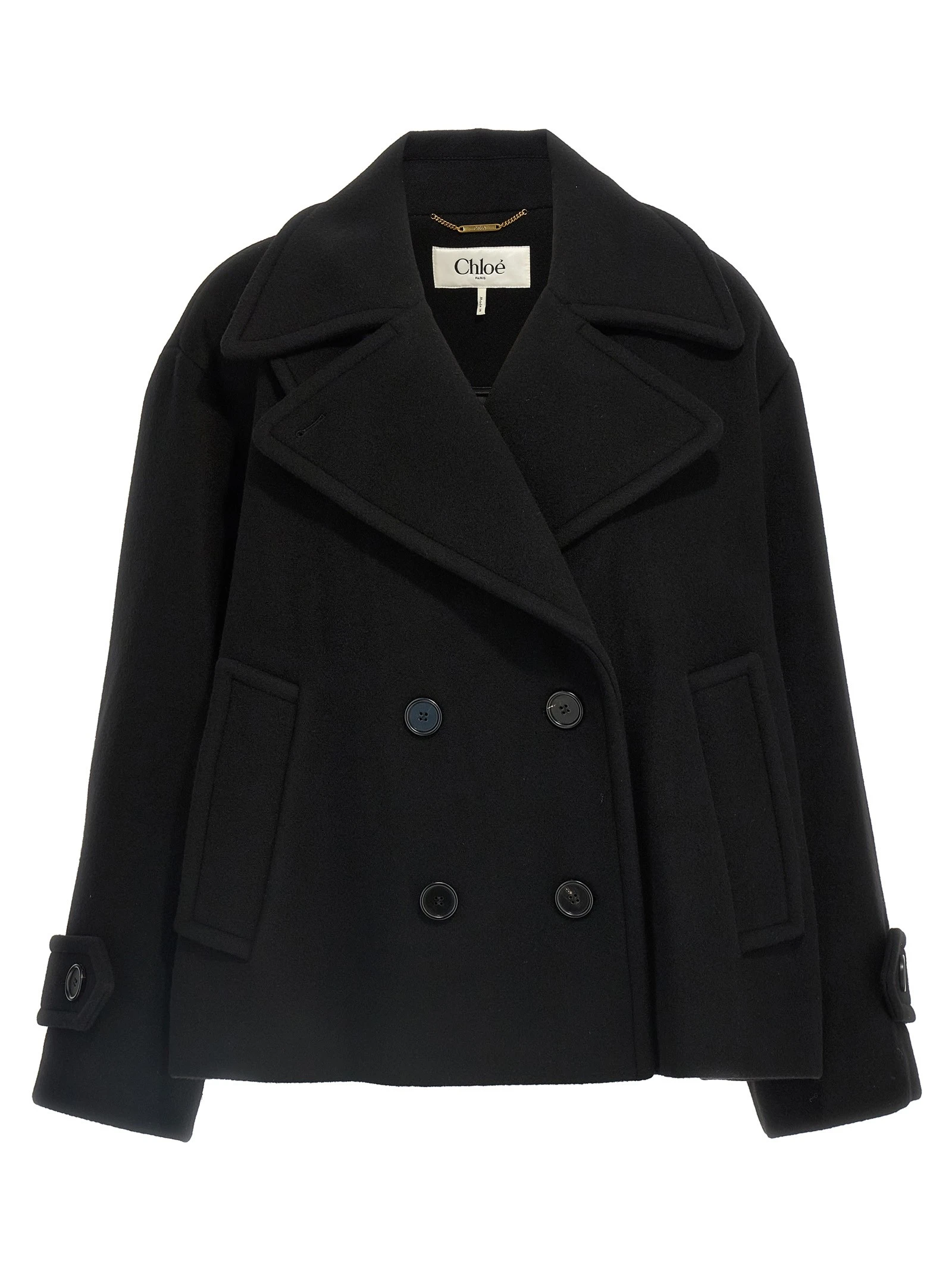 Double breasted wool coat