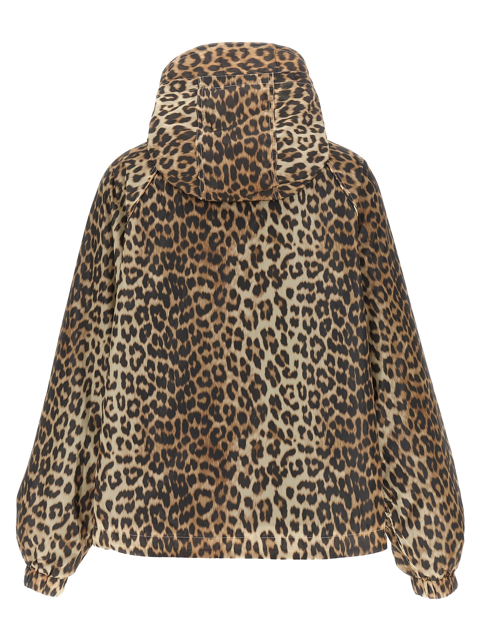 'Leopard Print Nylon' windbreaker