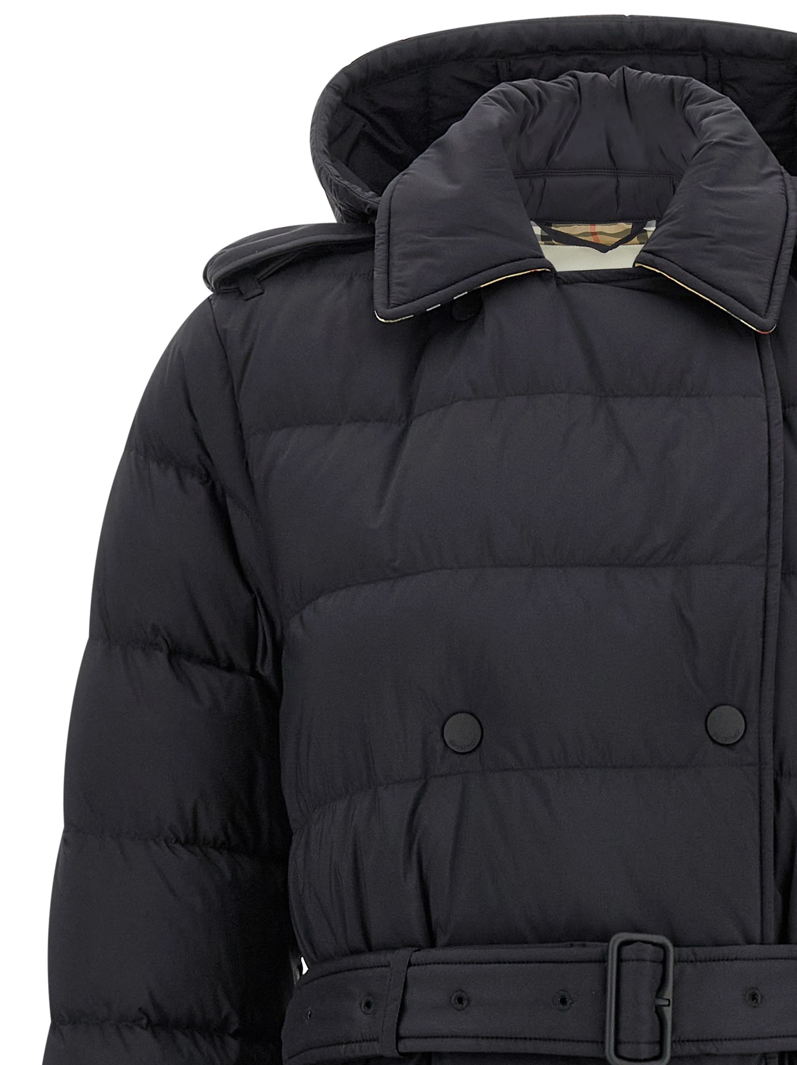 Padded trench coat