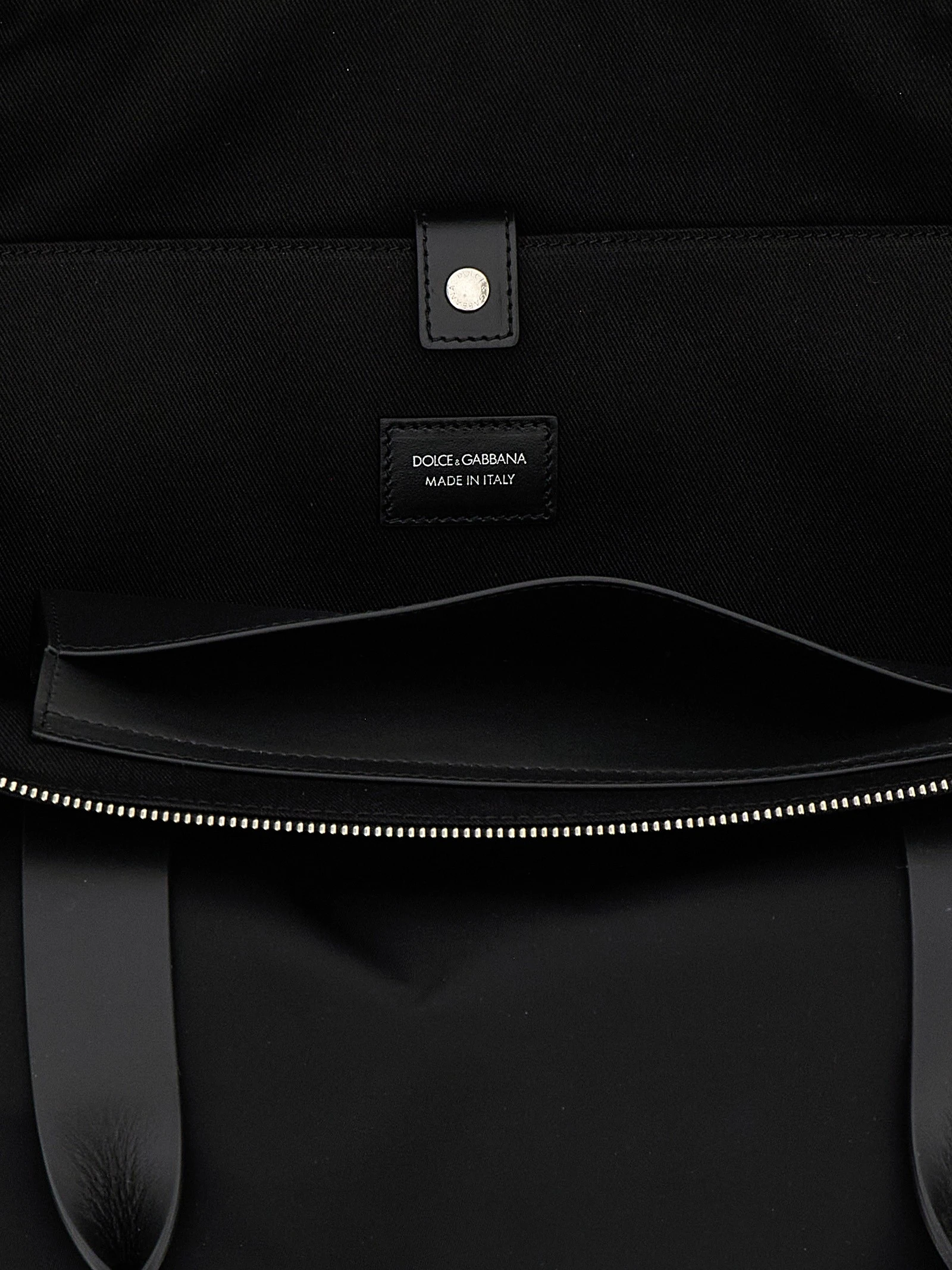 Media logo patch shopping bag