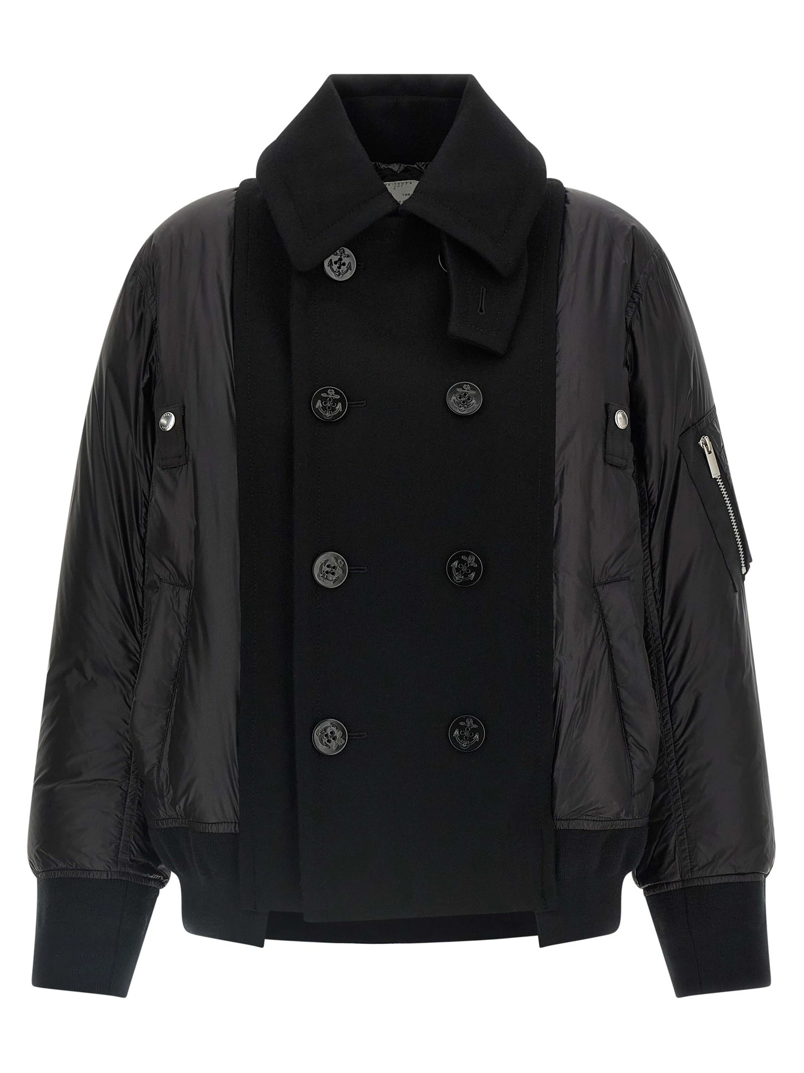 Wool insert bomber jacket