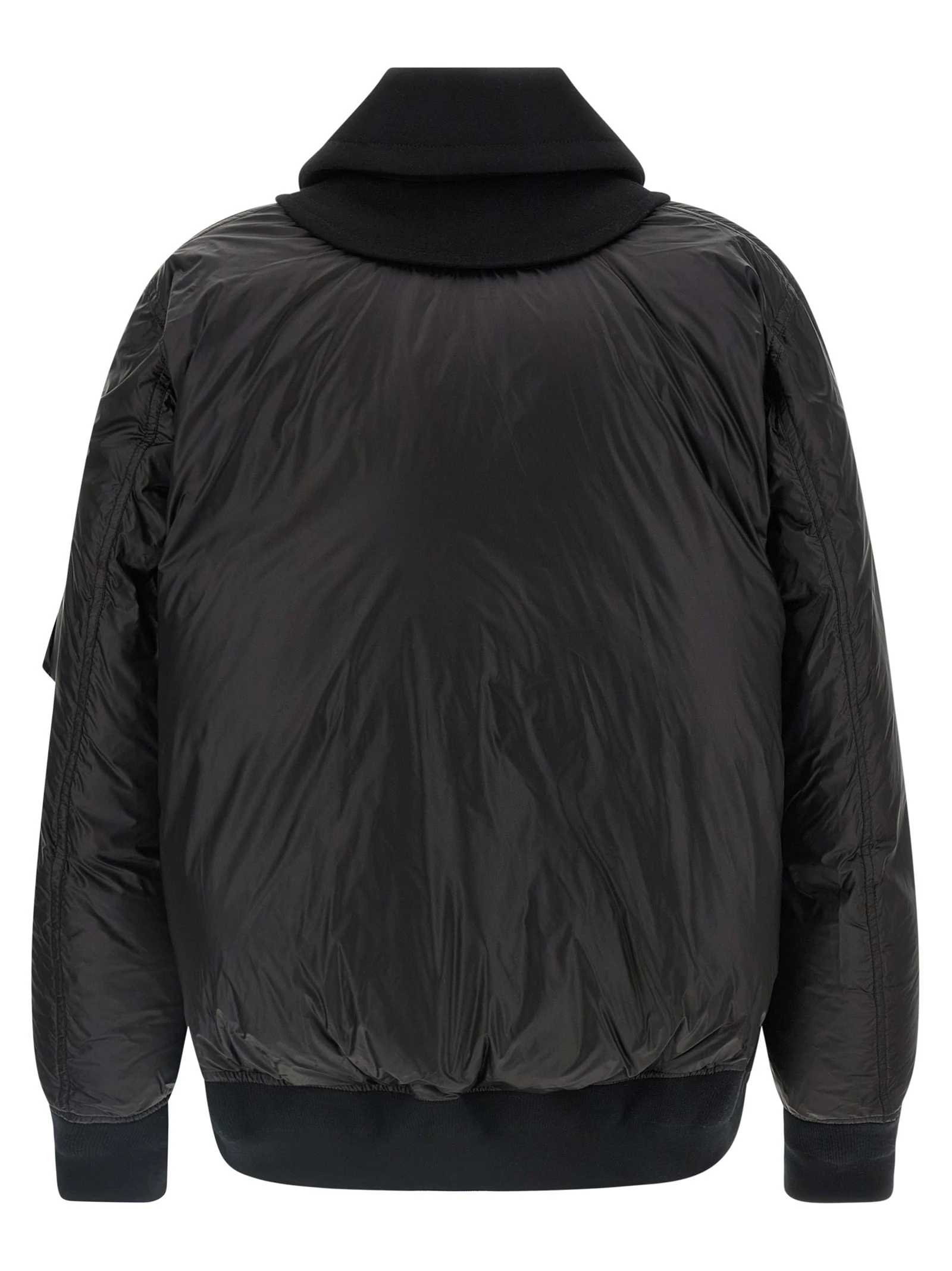 Wool insert bomber jacket
