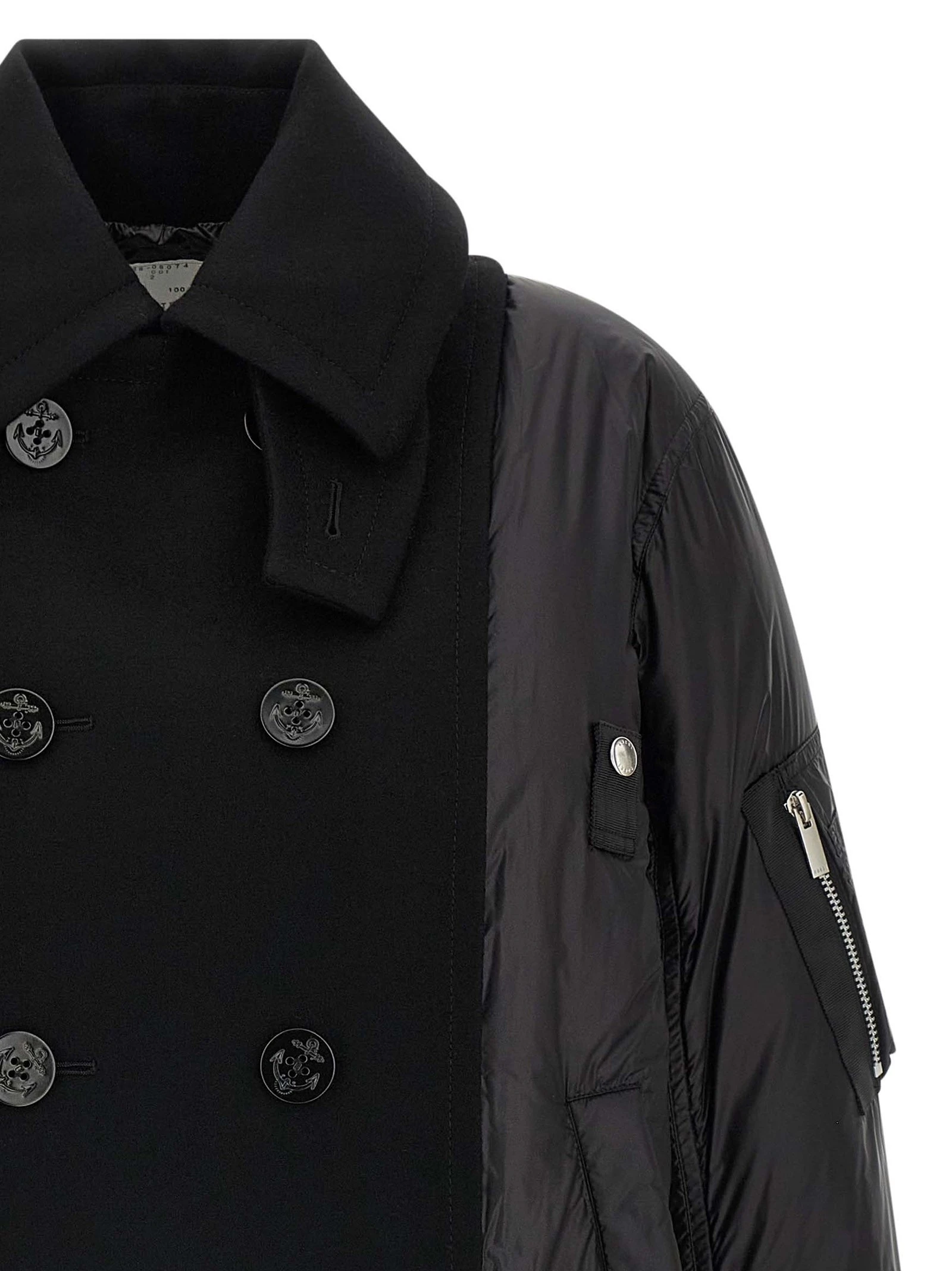 Wool insert bomber jacket