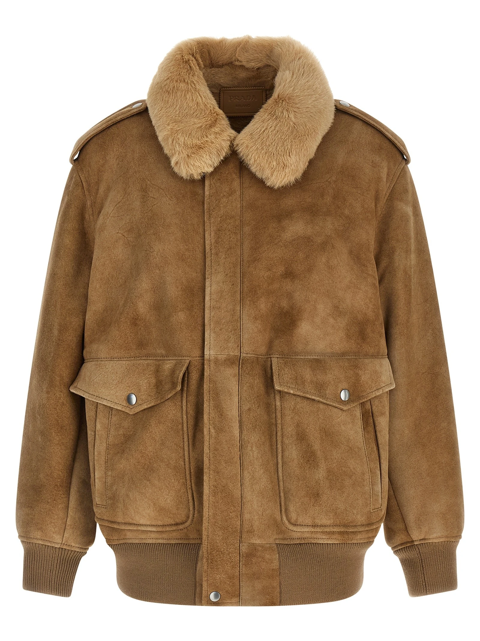 Sheepskin bomber jacket