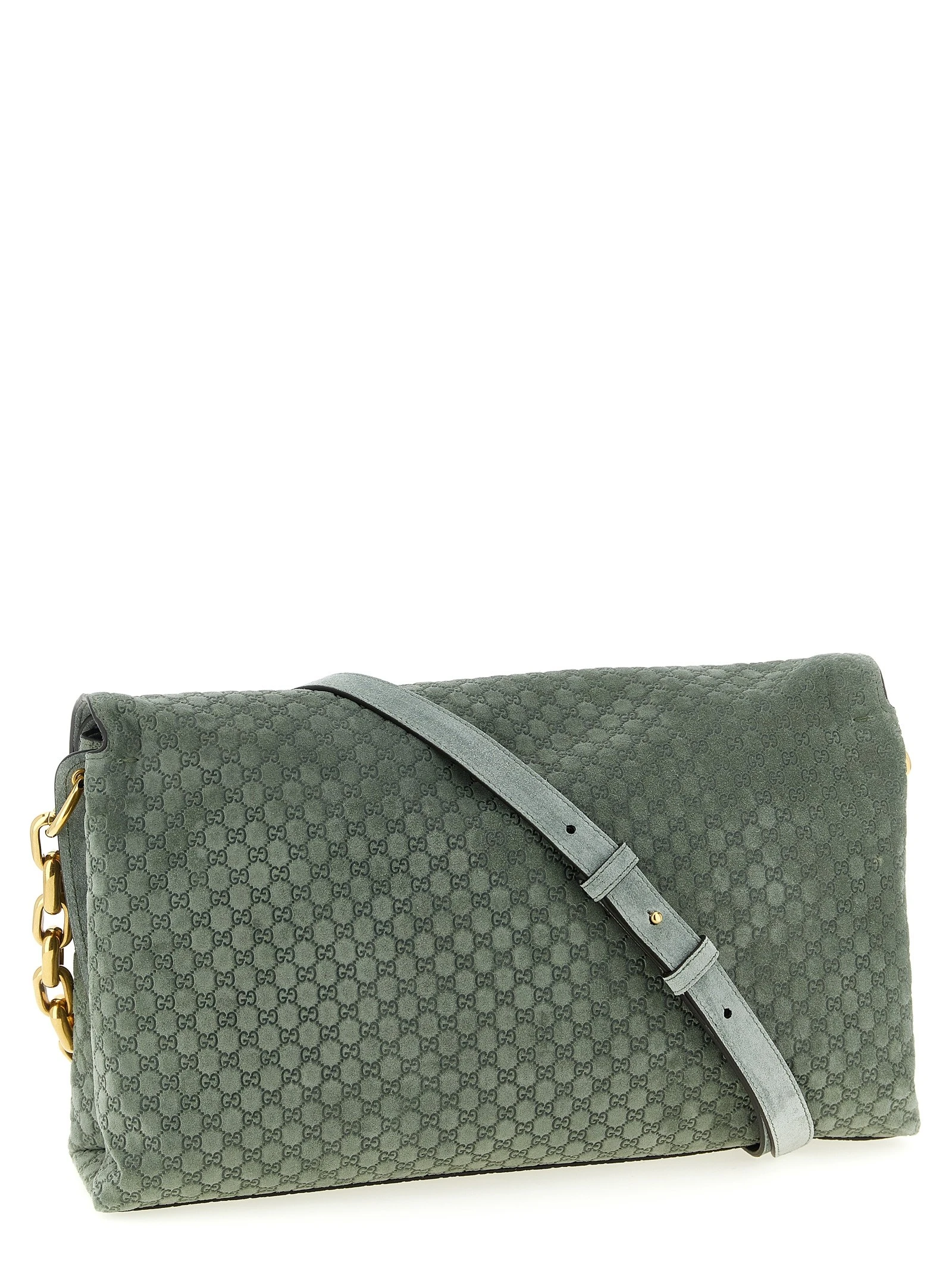GG large suede shoulder bag