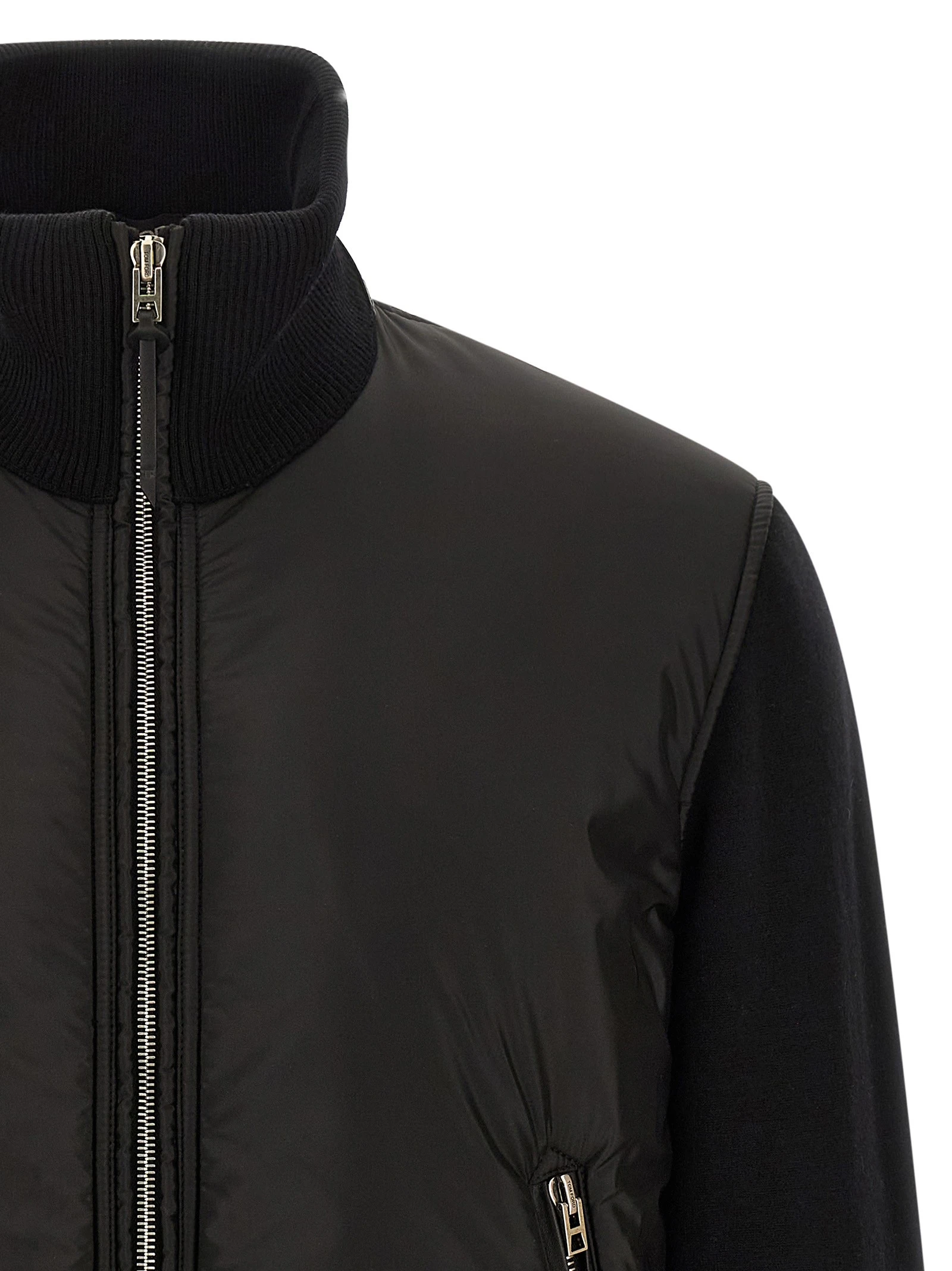 Merino wool bomber jacket