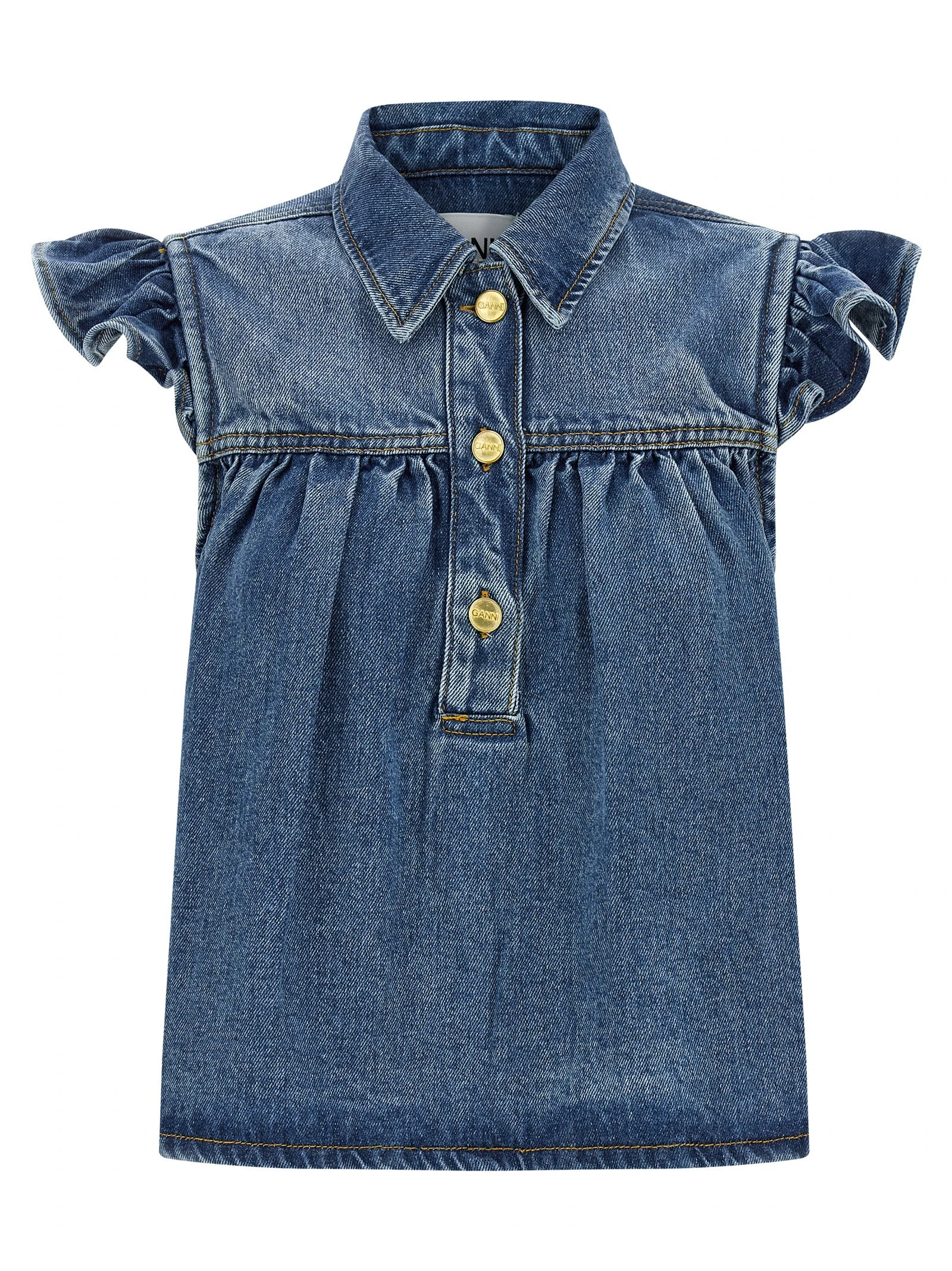 'Denim Ruffle' top