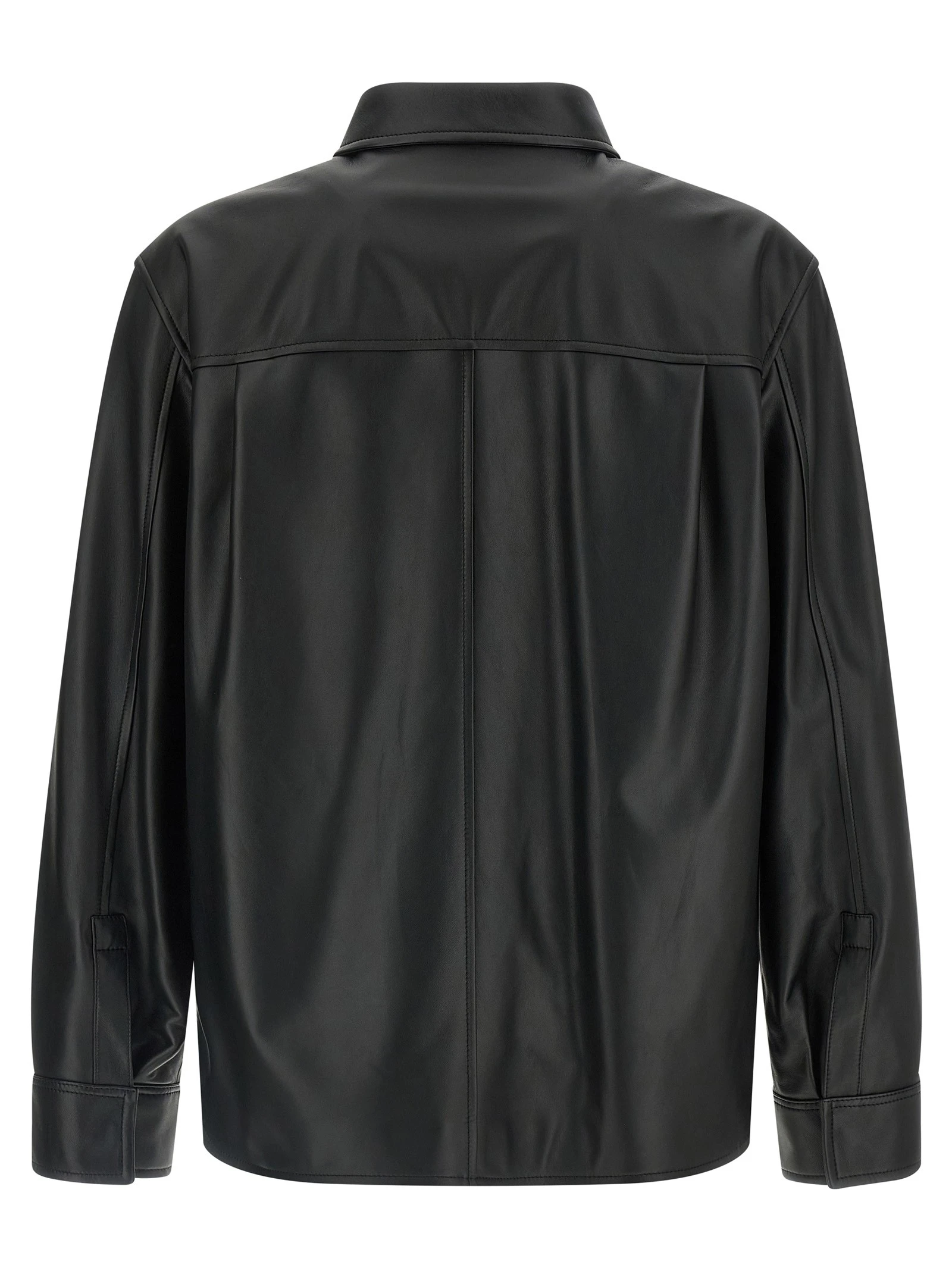 Nappa leather overshirt