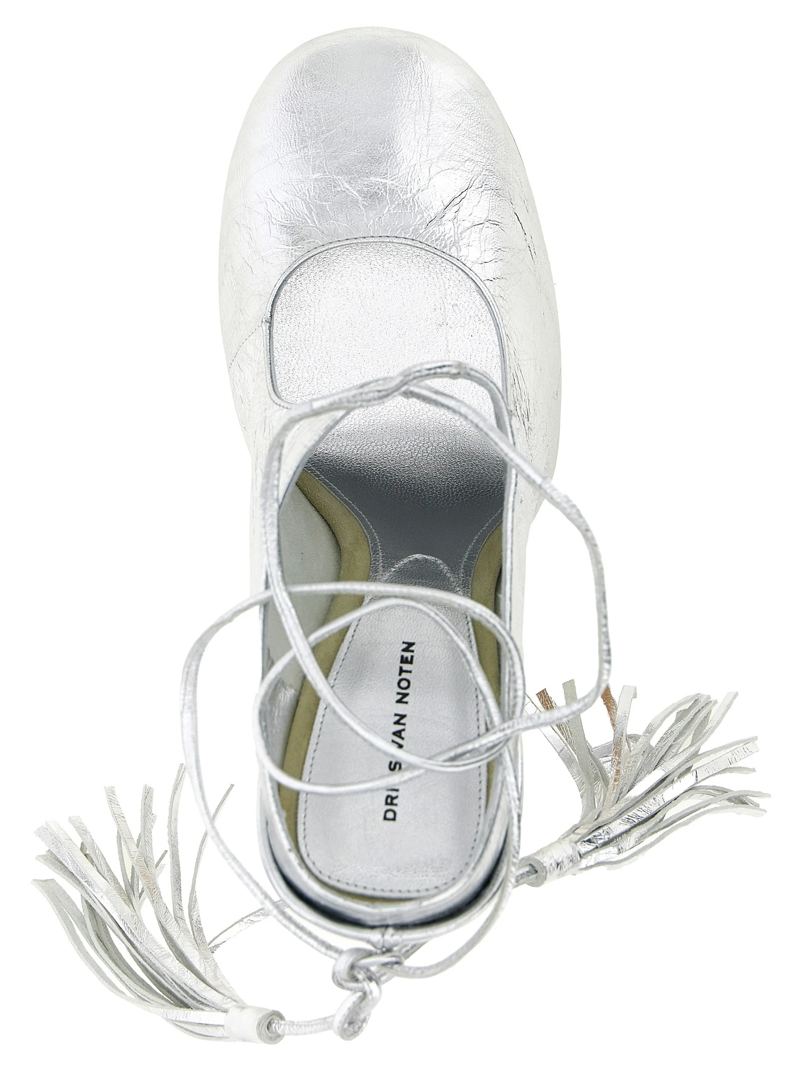 Laminated leather mules