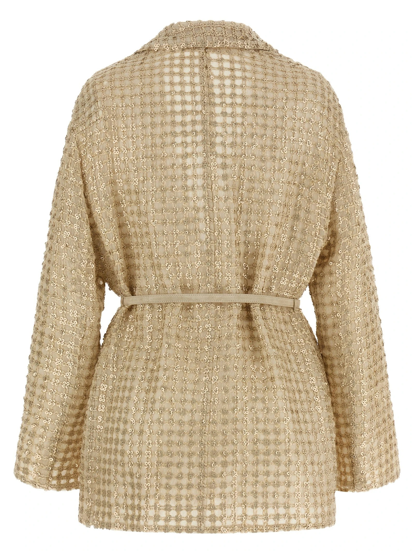 'Dazzling Net Embroidery' organza blazer