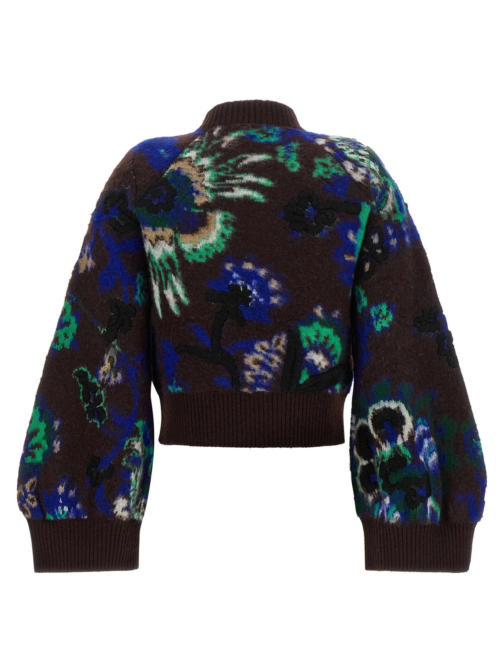 Floral jacquard blouson