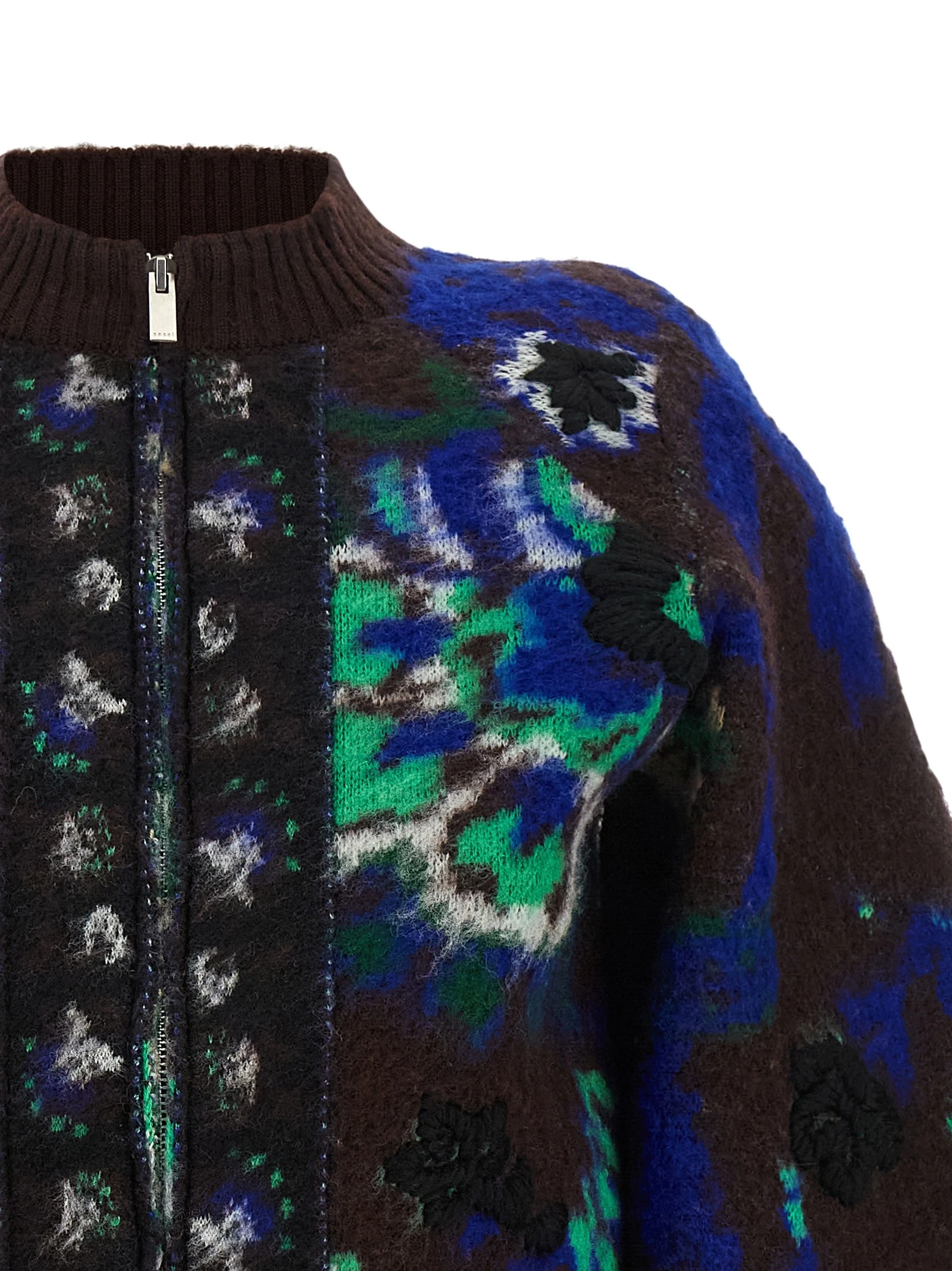 Floral jacquard blouson