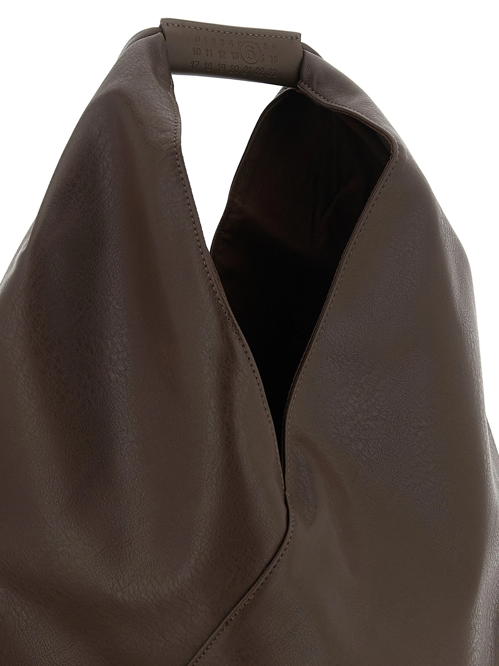 Japanese leather-effect fabric handbag