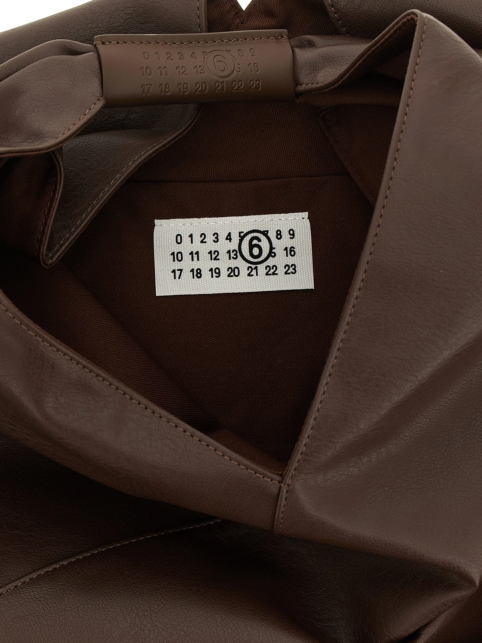 Japanese leather-effect fabric handbag