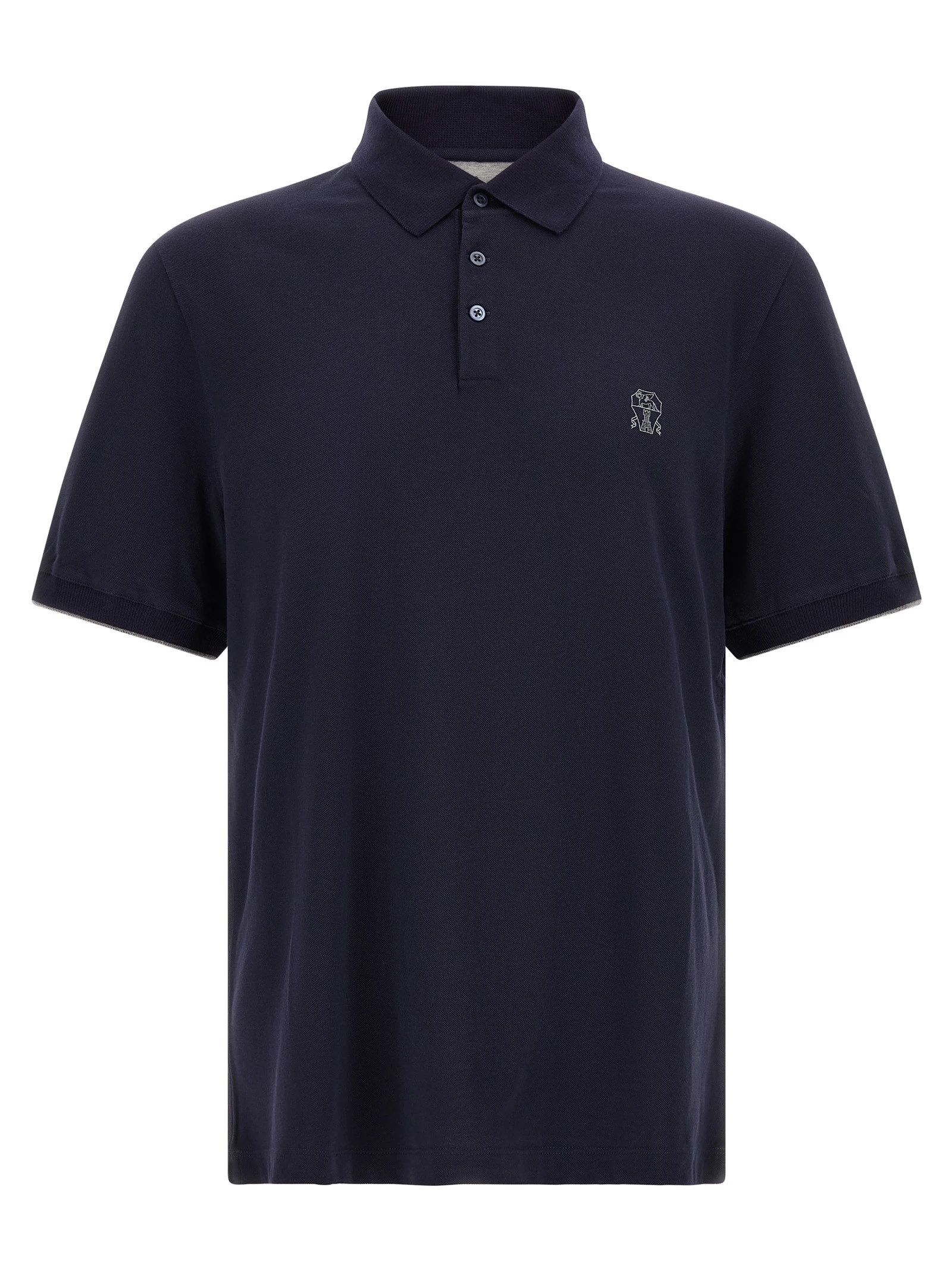 Logo piqué polo shirt