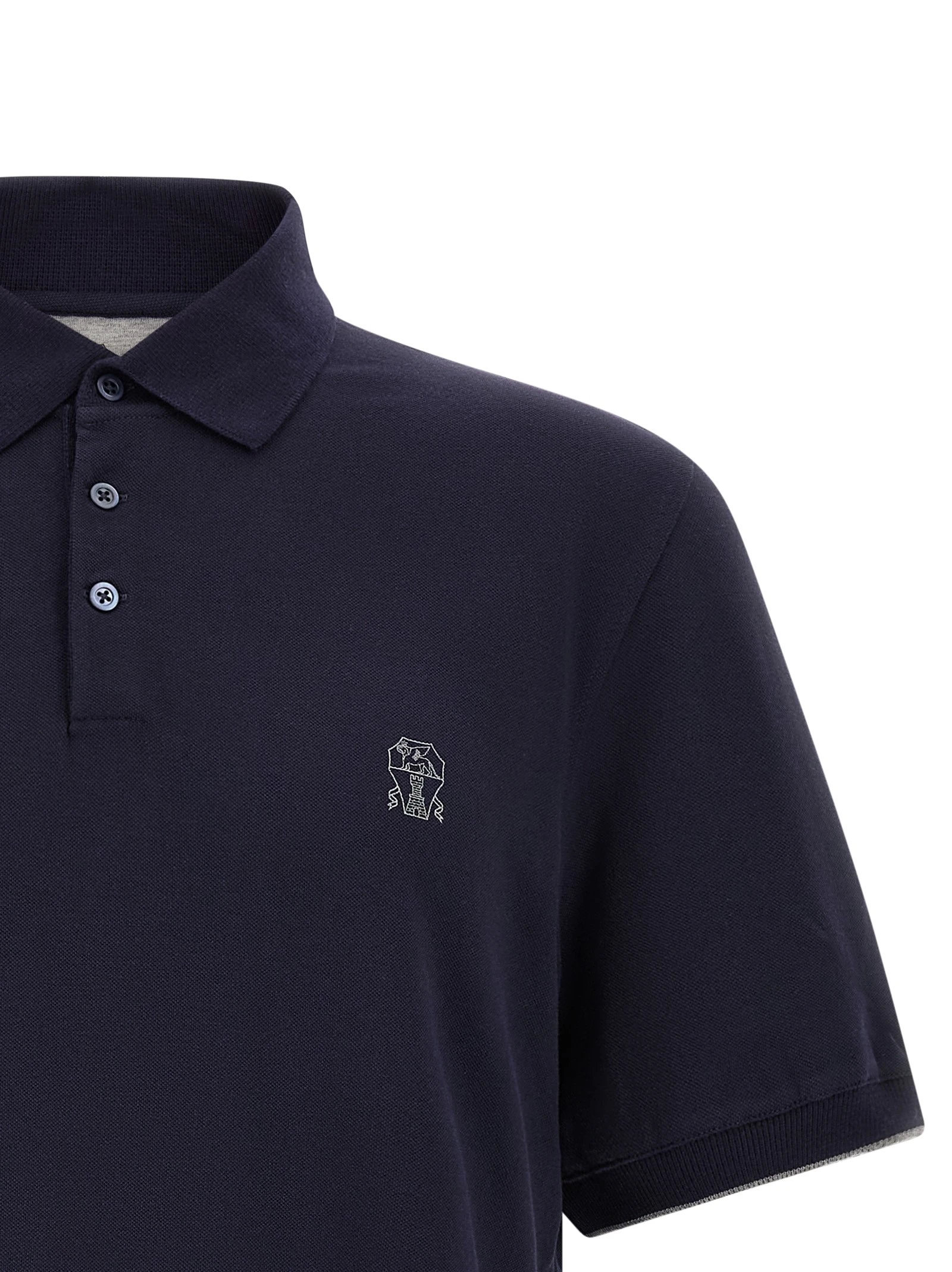 Logo piqué polo shirt