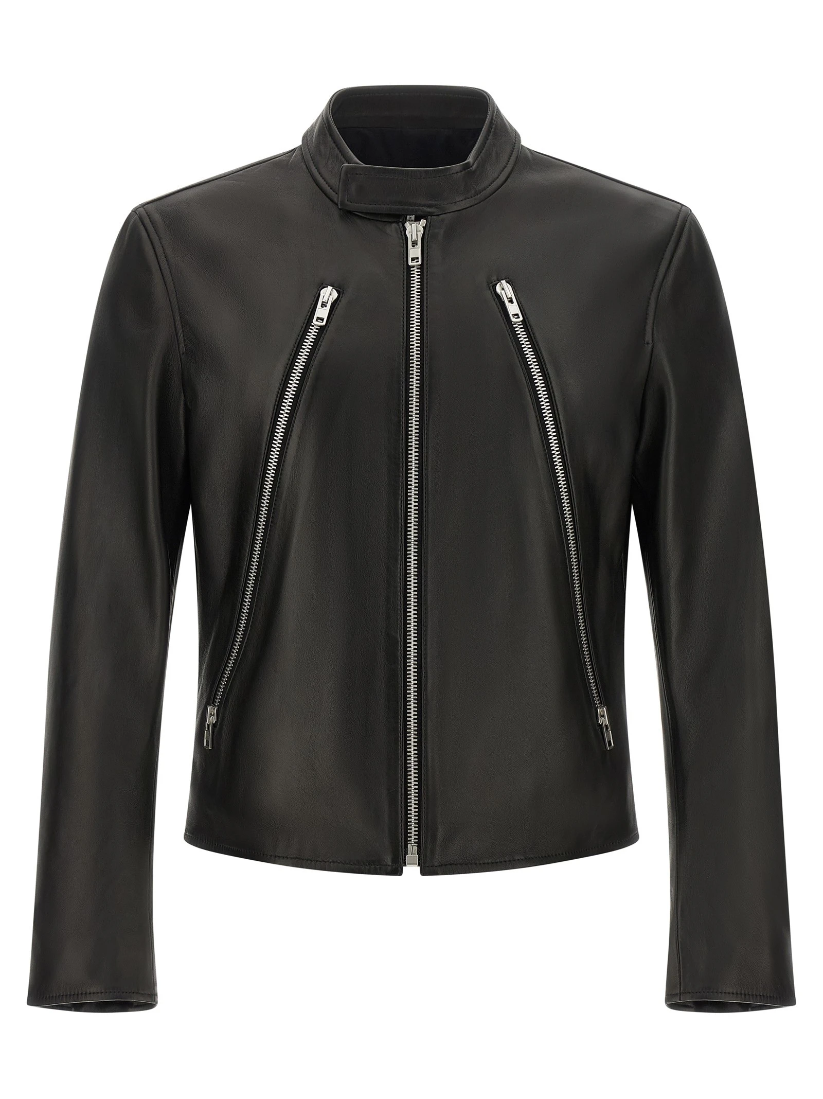 '5-zip' Leather Jacket
