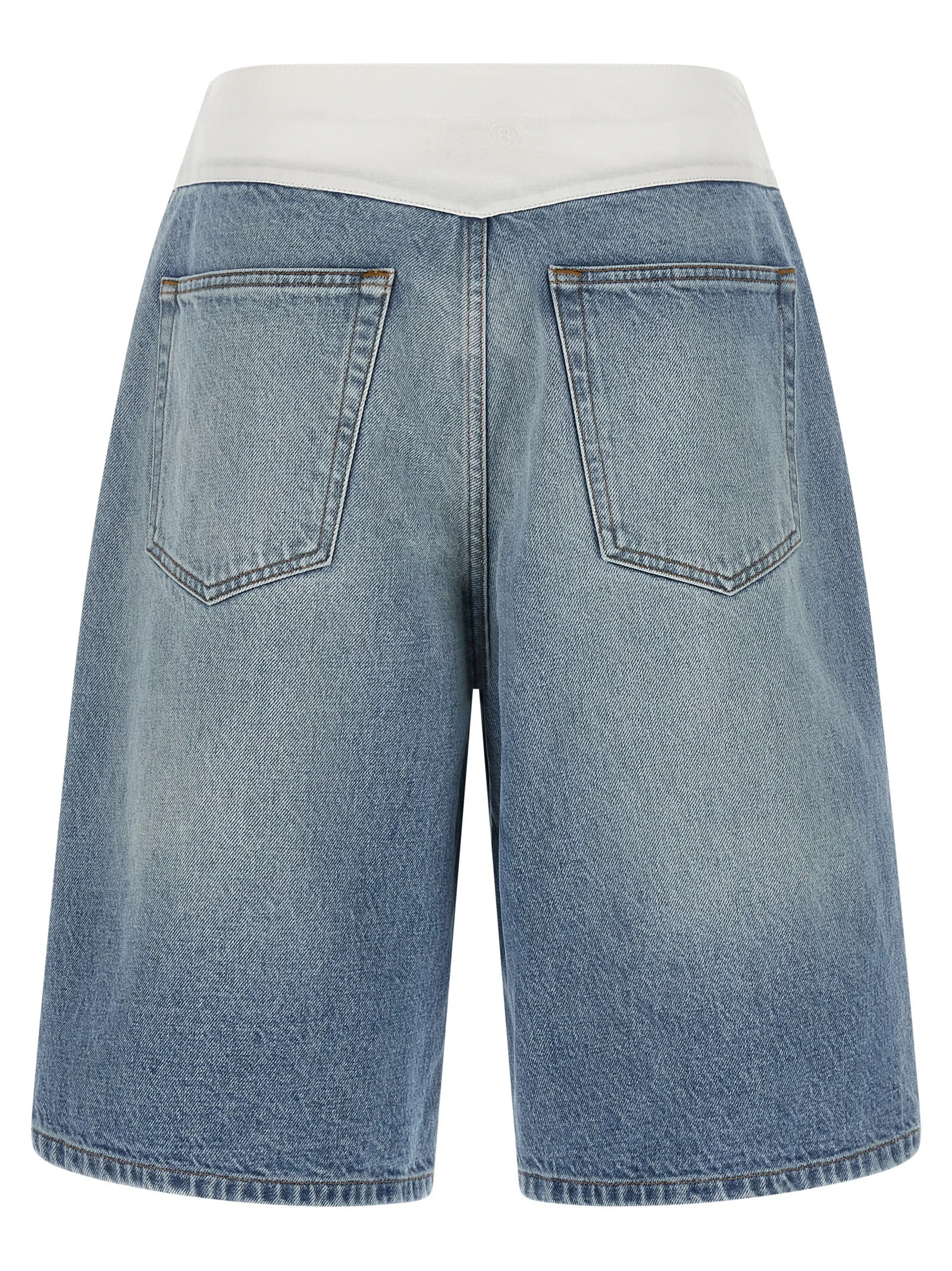 White carré bermuda shorts