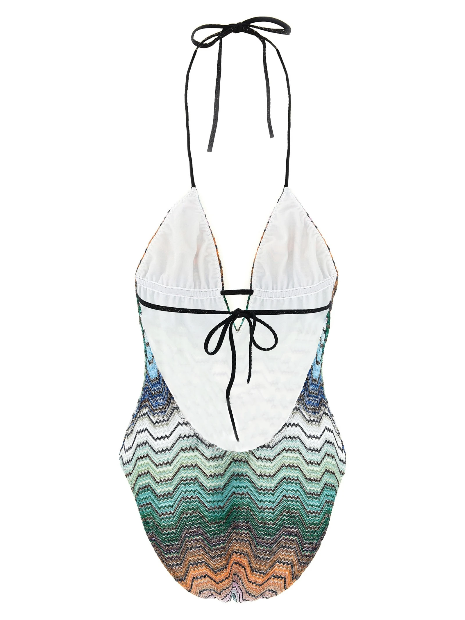 Greek pattern one-piece swimsuit