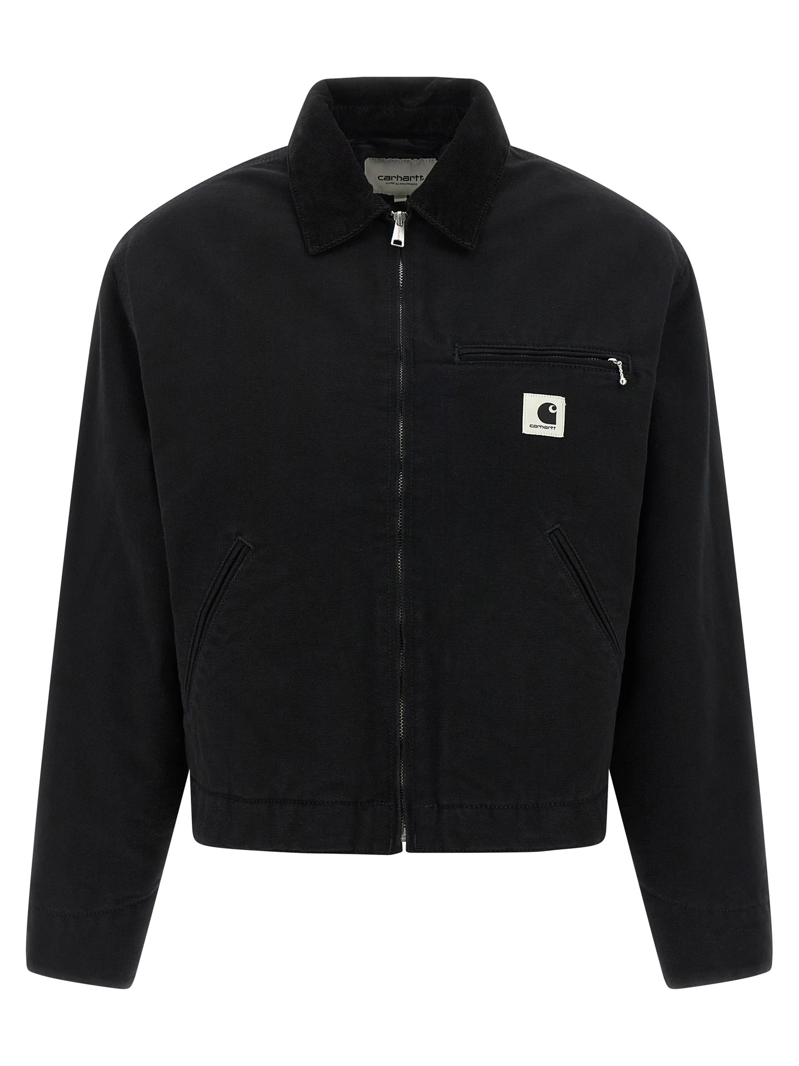 Detroit canvas jacket with front logo patch