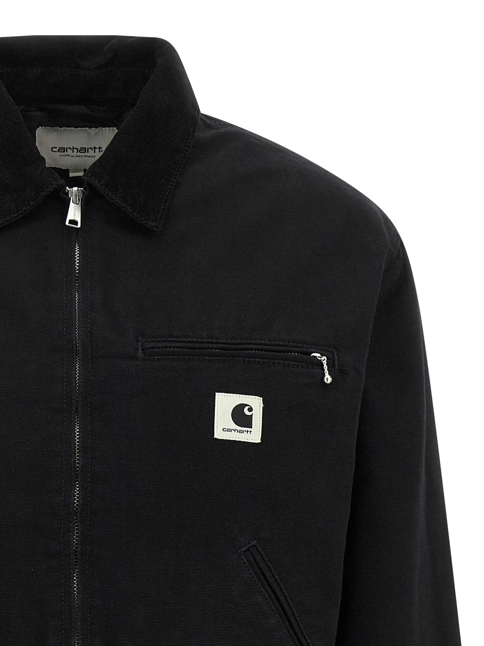 Detroit canvas jacket with front logo patch