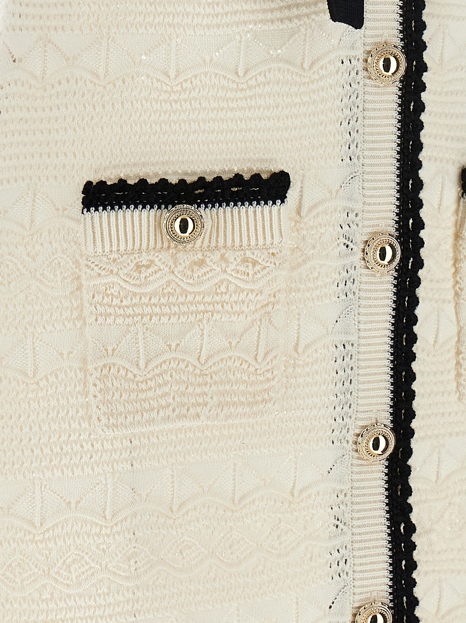 'White Pointelle Knit Mini' dress