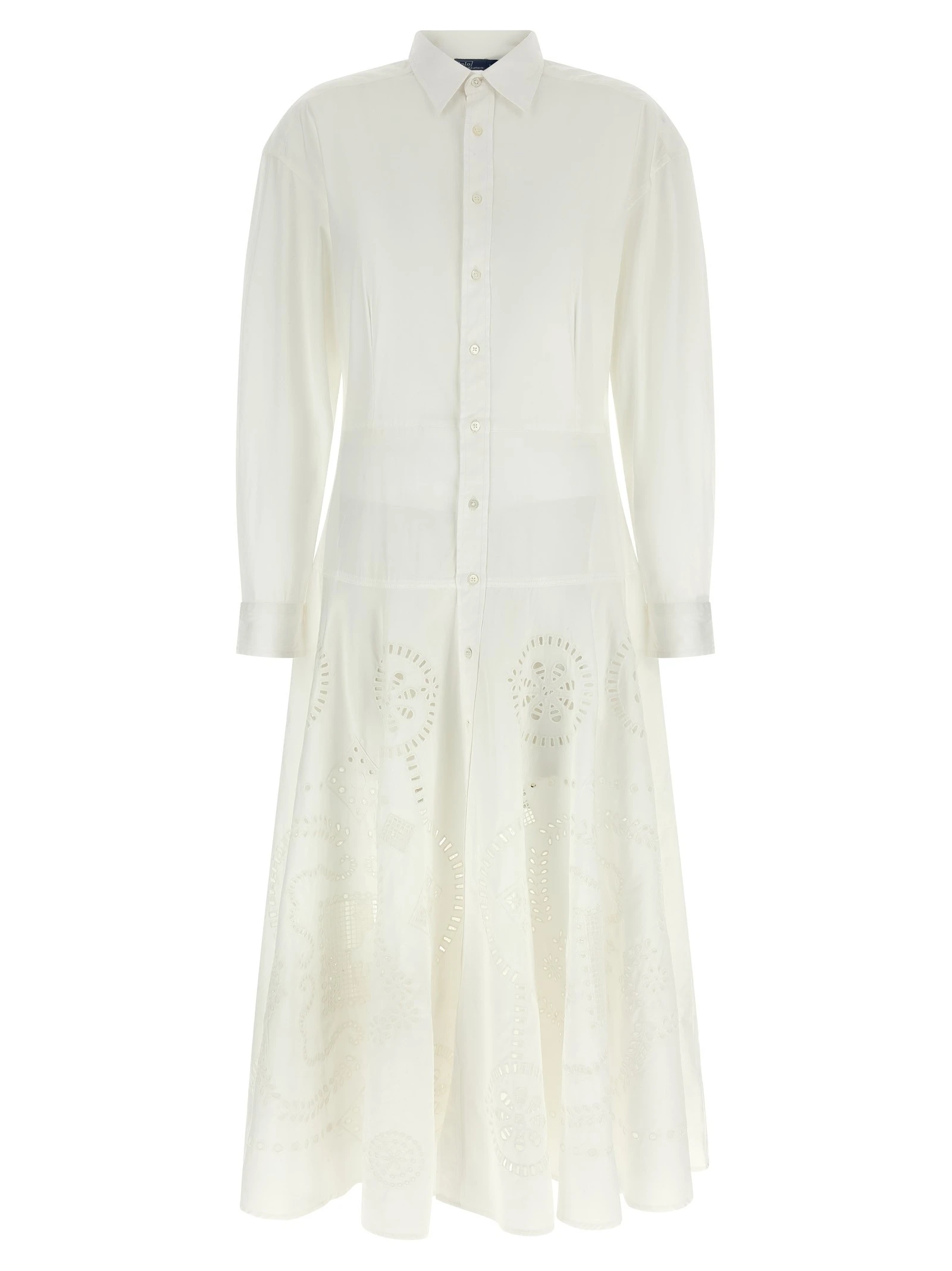 Openwork embroidery dress