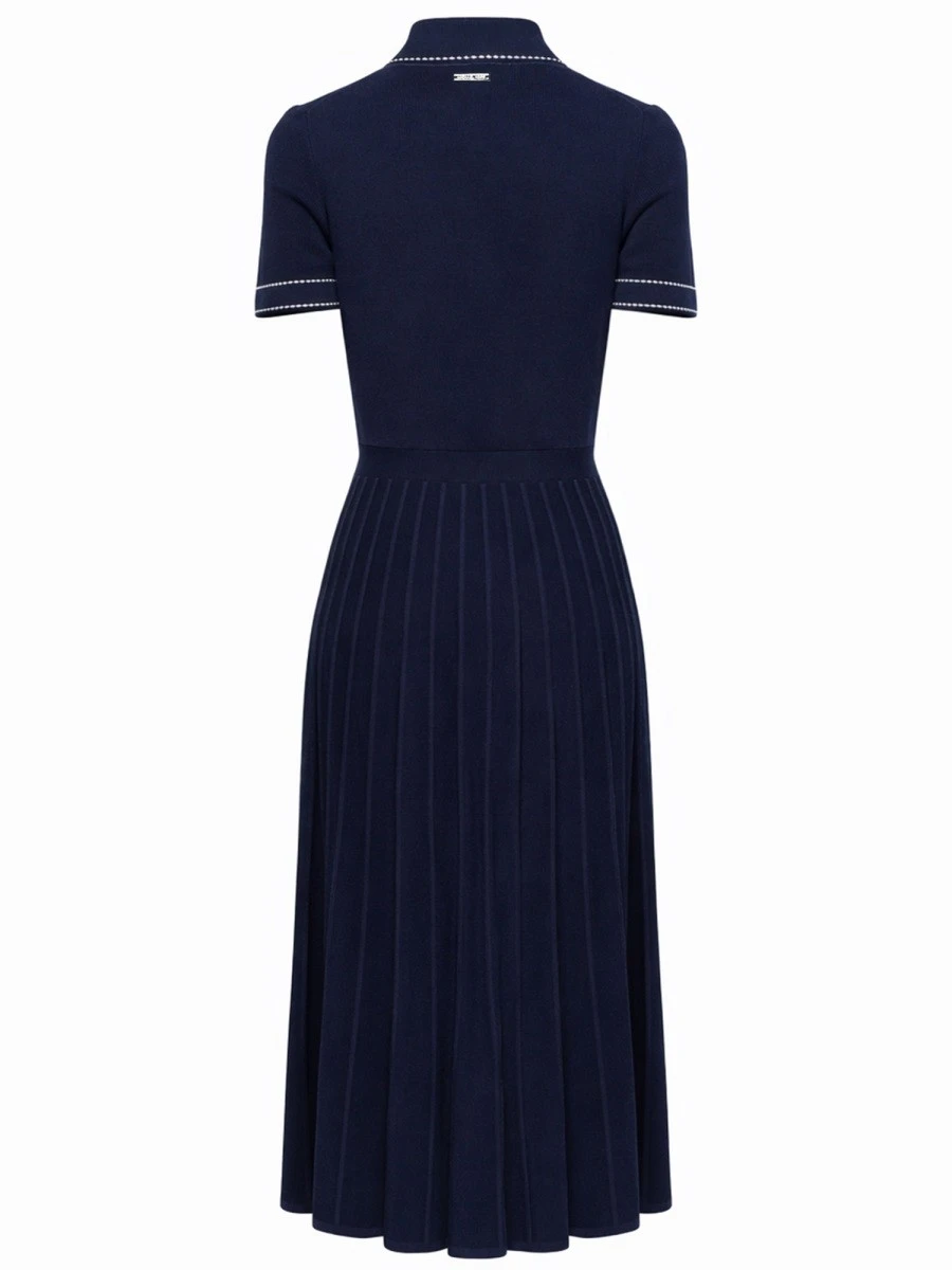 KNITTED POLO SHIRT DRESS