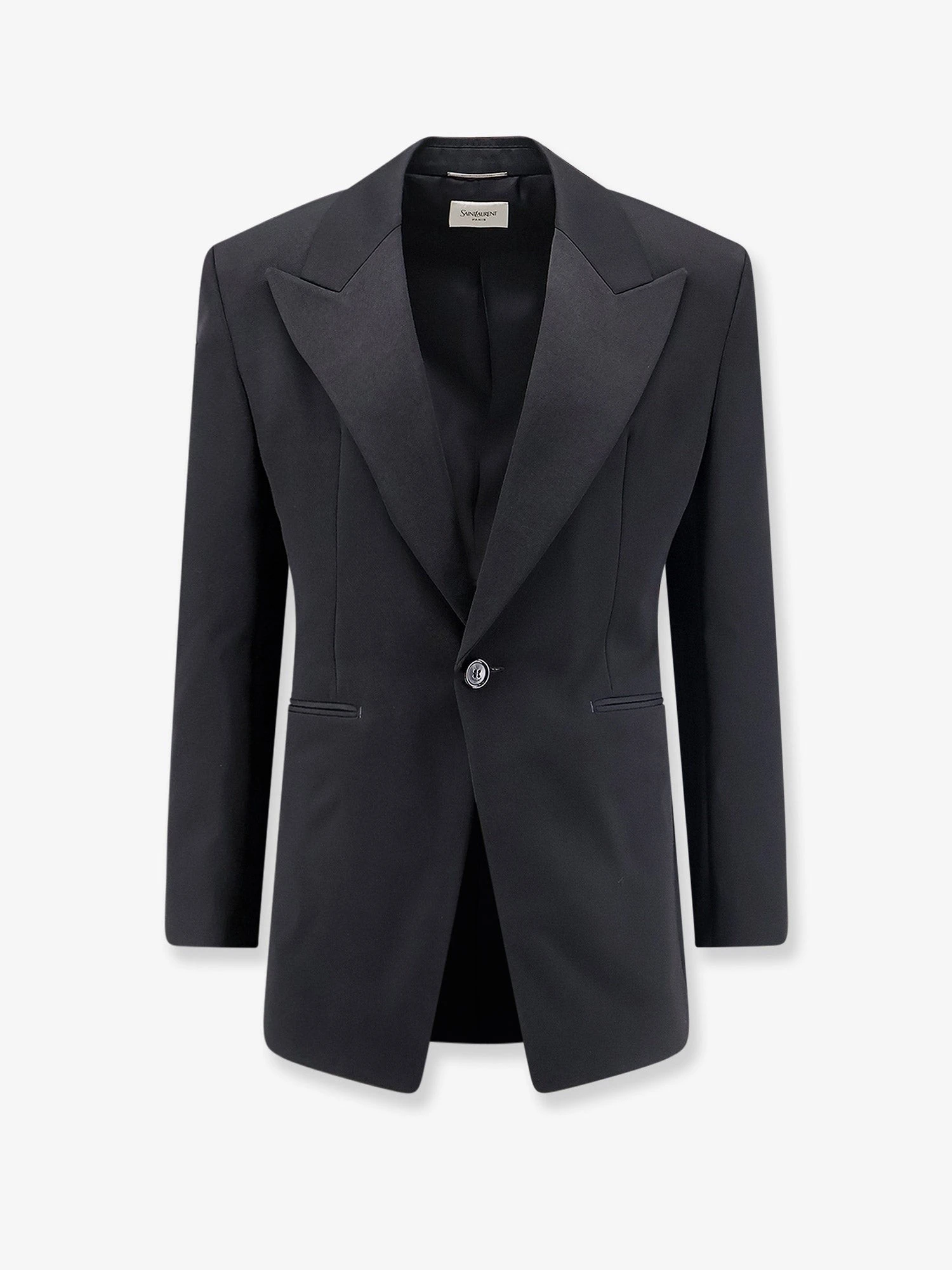 Single-breasted certified wool blazer