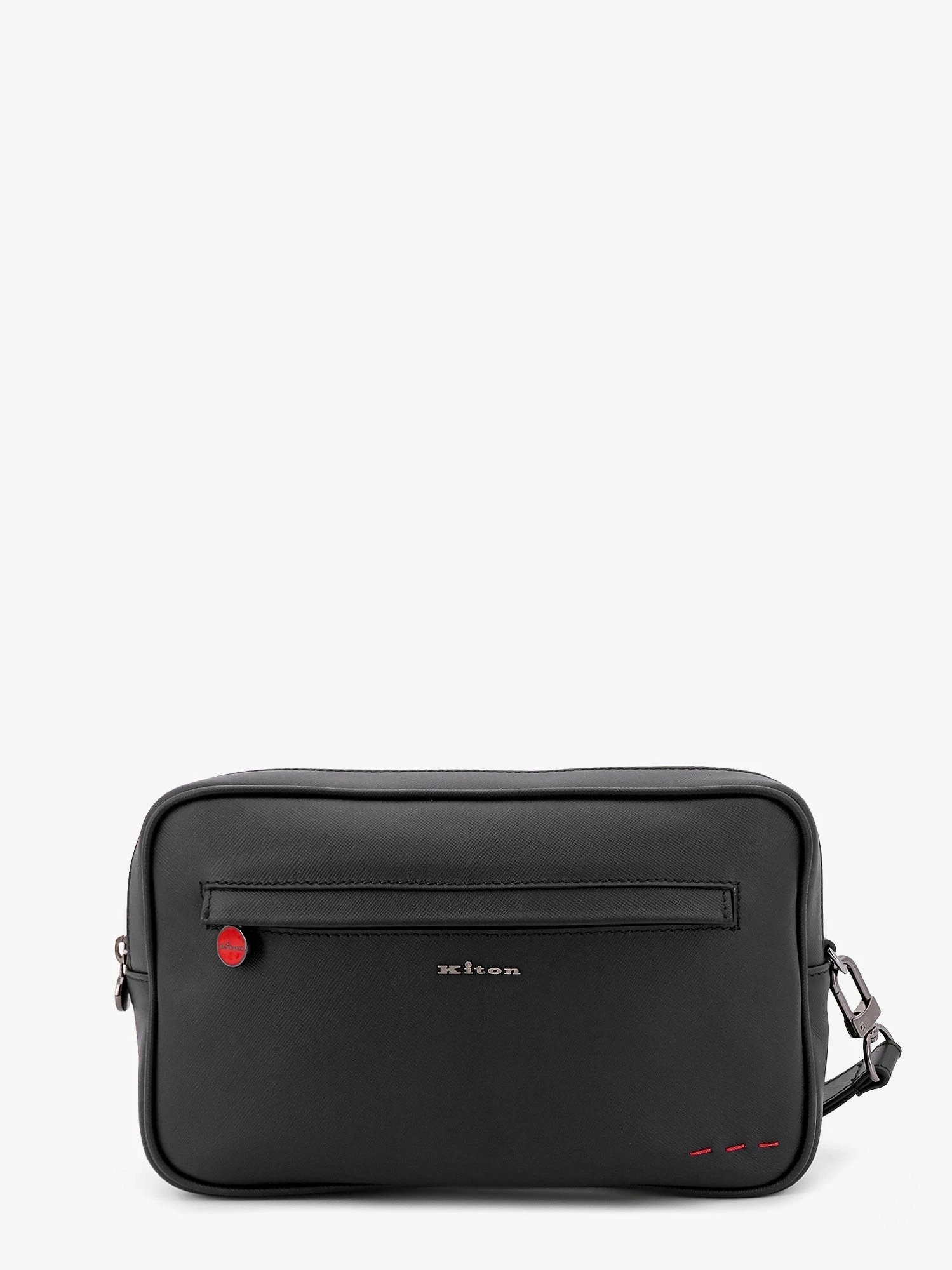Leather Clutch with Logo