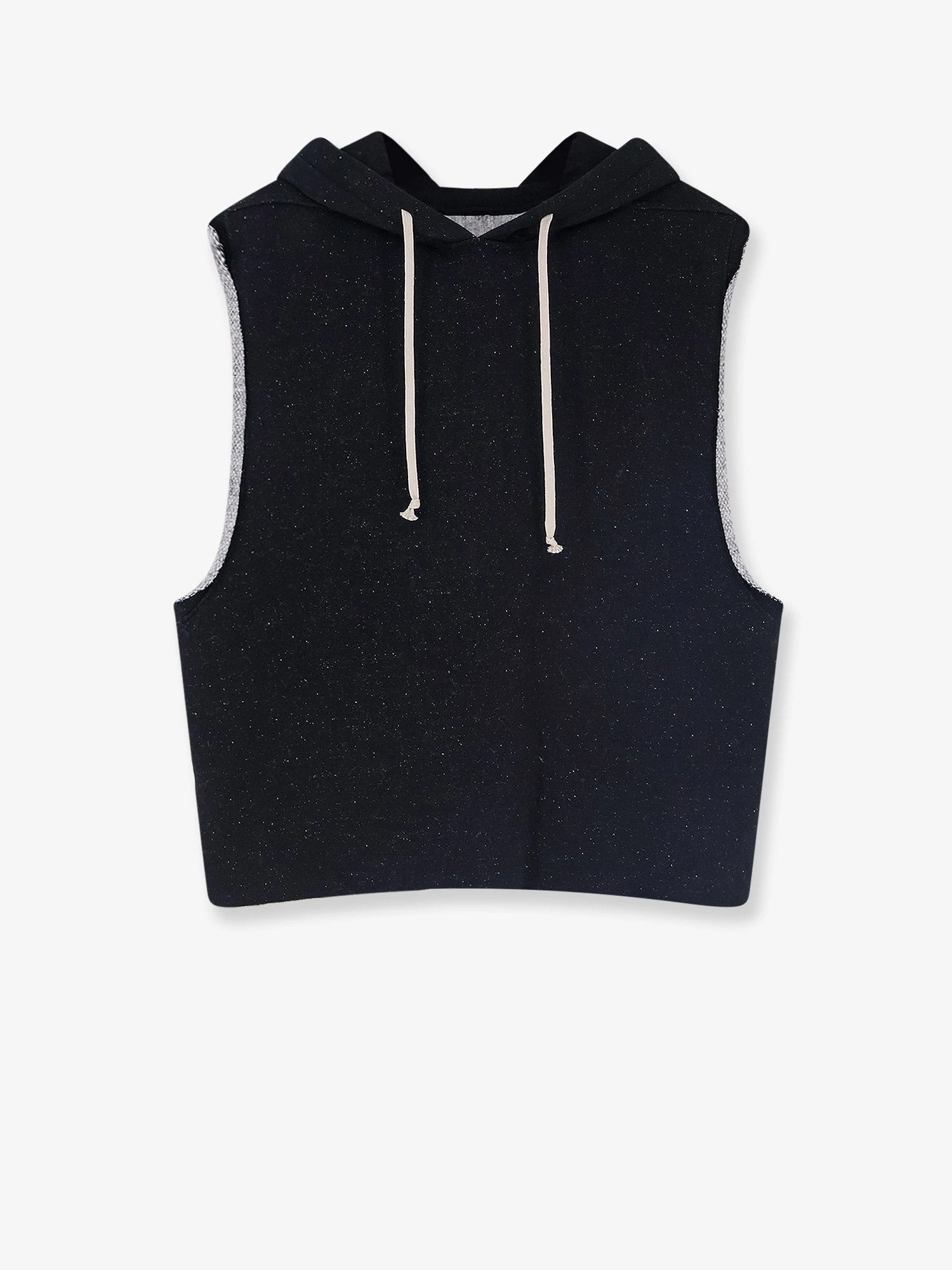 Certified wool and cotton sleeveless sweatshirt